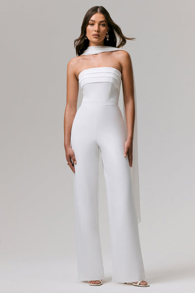 dress pants jumpsuit US 2 / WHITE