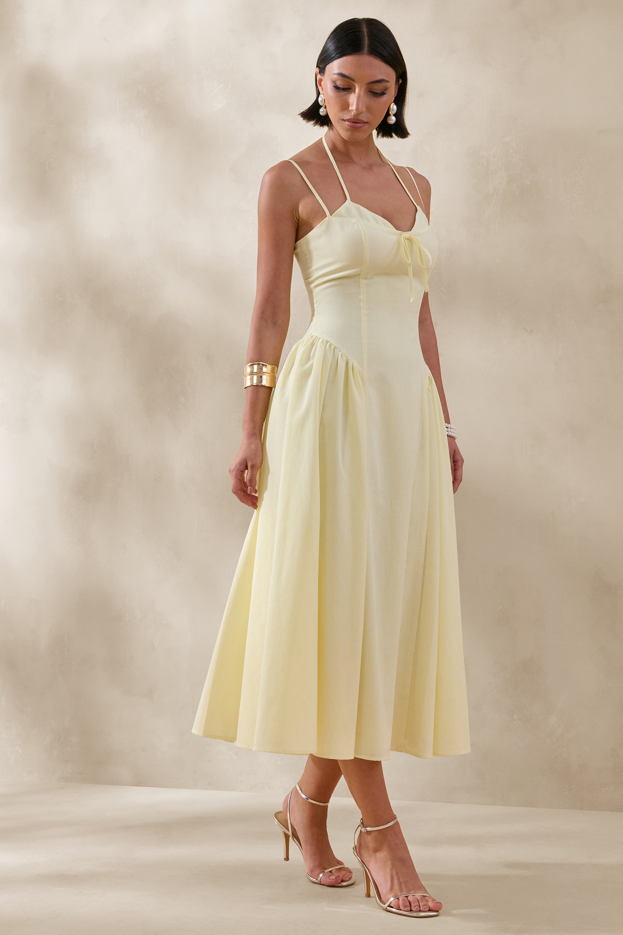 linen sweetheart long midi dress Linen MIDI / MAXI Dress With Sweetheart Neckline - Straight Sleeve Linen Long Dress - Wedding Guest Linen Dress - Ruffle Hem Linen Dress