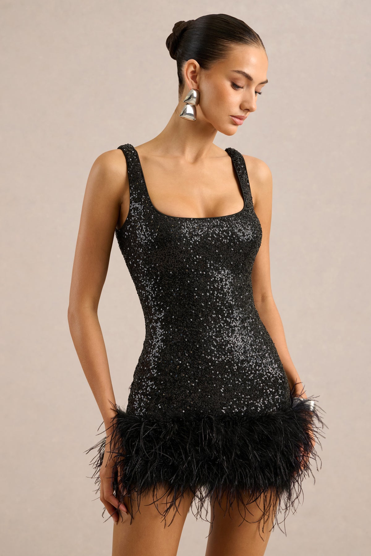ECM_HR_CL136677002 - Rosalinda _ Black Sequin Square-Neck Mini Dress With Feather Trim2.jpg