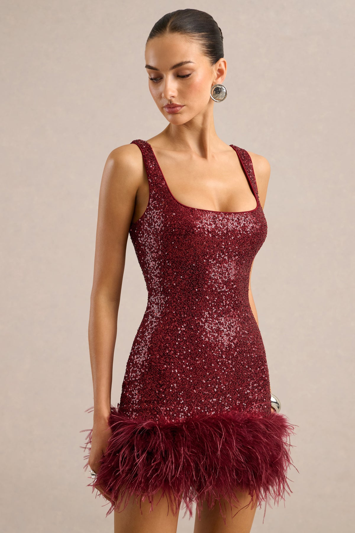 ECM_HR_CL136677037 - Rosalinda _ Burgundy Sequin Square-Neck Mini Dress With Feather Trim2.jpg