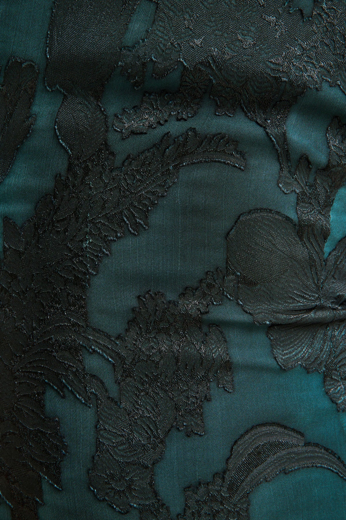 Hada Dark Green Satin Devore Square-Neck Maxi Dress With Removable T Club L London - USA Hada Dark Green Satin Devore Square-Neck Maxi Dress With Removable T Club L London - USA