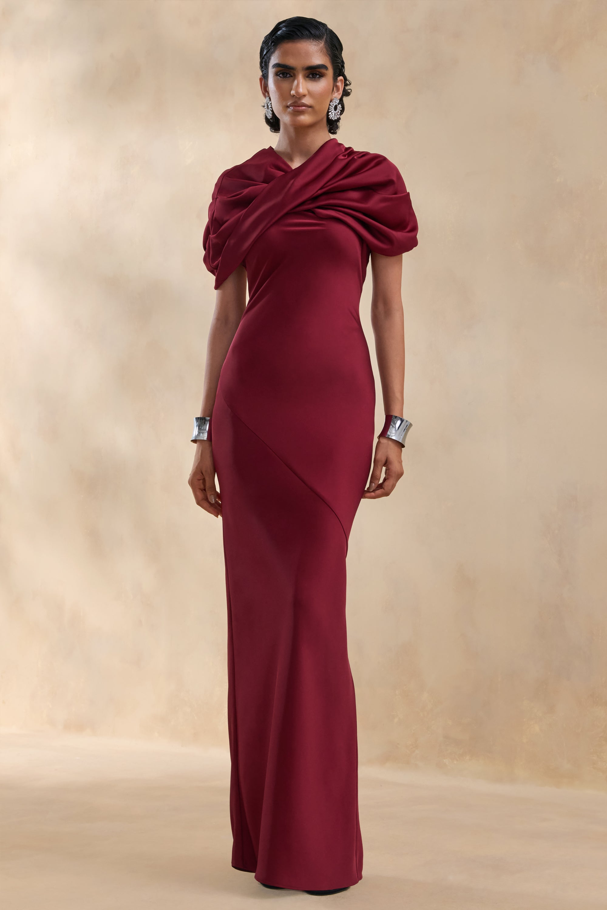 satin maxi dress burgundy Maxi Silk Satin Dress,wine Red Extra Full Length Slip Dress,burgundy Adjustable Spaghetti Straps,maroon Silky Deep V Neck Bias Cut Dress