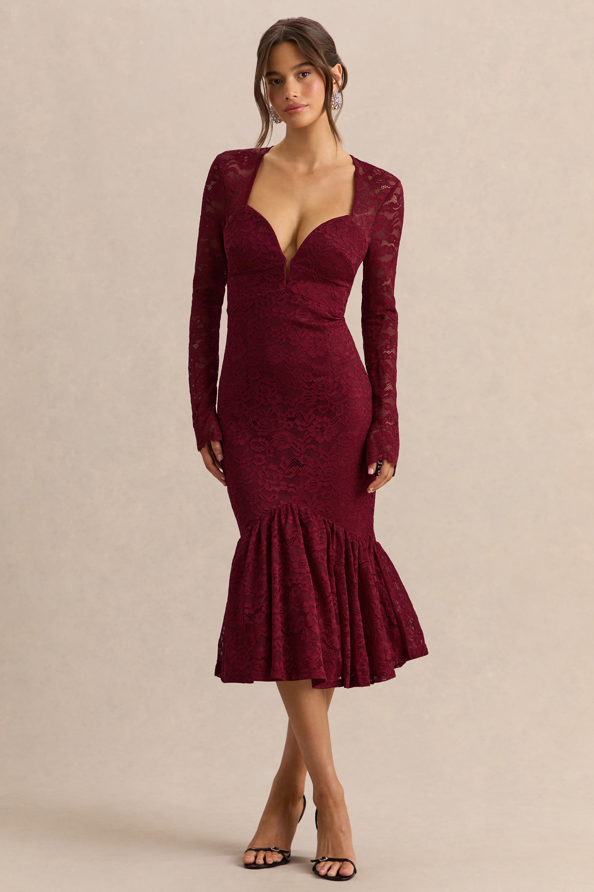 lace midi mermaid dress Camilly