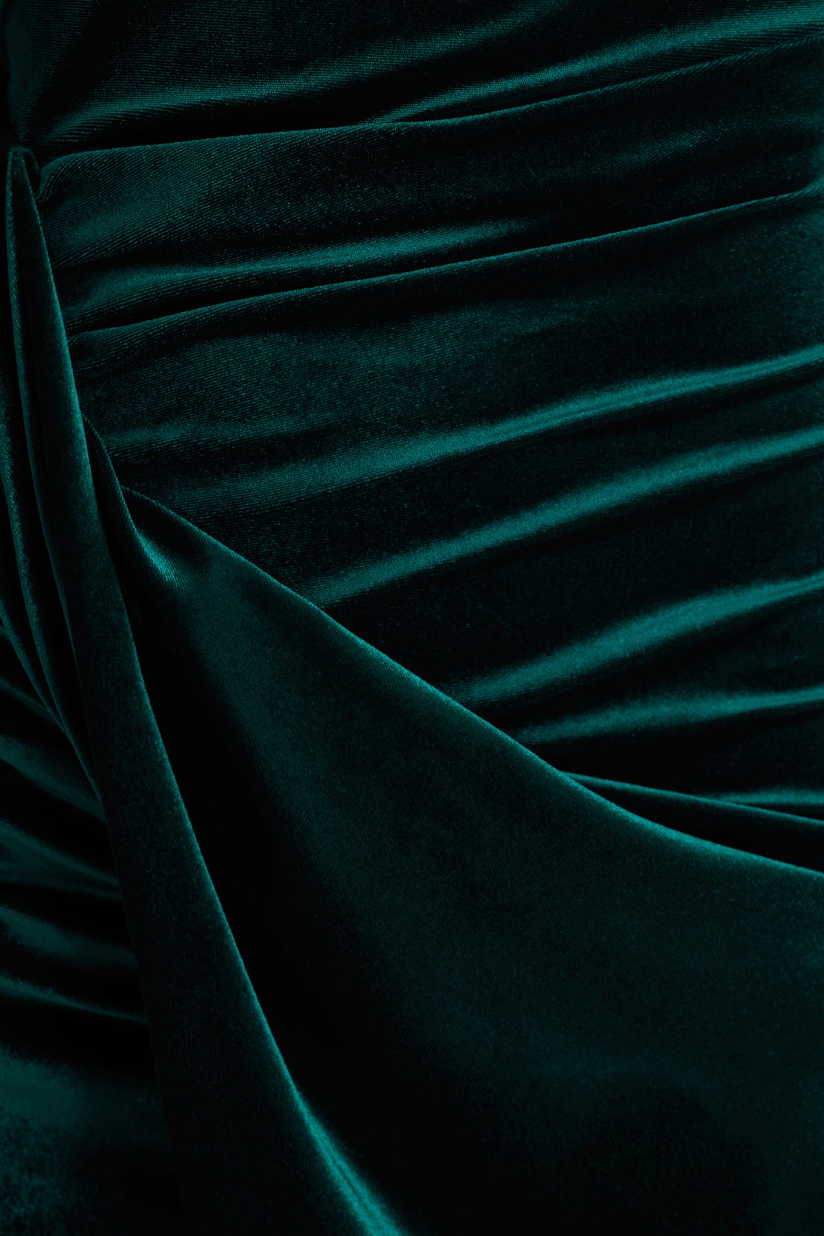 Wishes Bottle Green Velvet High-Neck Maxi Dress With Wrap Skirt Club L London - USA Wishes Bottle Green Velvet High-Neck Maxi Dress With Wrap Skirt Club L London - USA