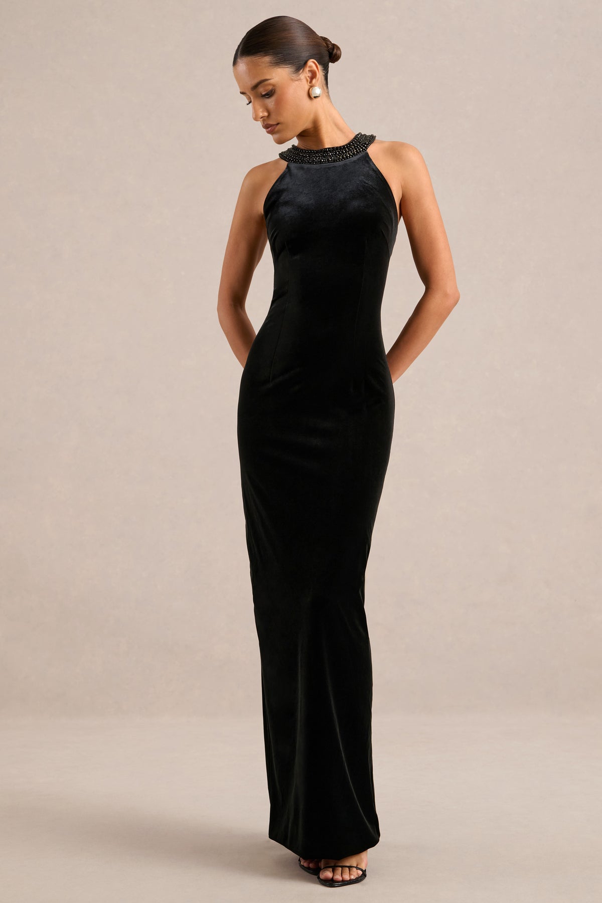 ECM_HR_CL136909002 - Darya _ Black Velvet Embellished High-Neck Maxi Dress2.jpg