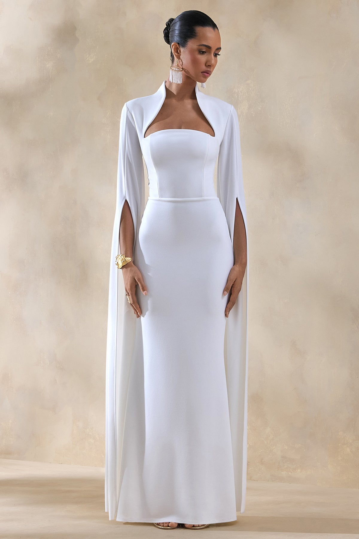 ECM_HR_CL136944110 - Esme _ White Square-Neck Maxi Dress With Cape Sleeves 2.jpg