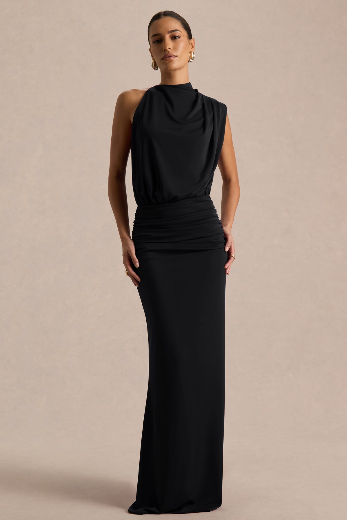 Umaira | Black High-Neck Maxi Dress Umaira | Black High-Neck Maxi Dress