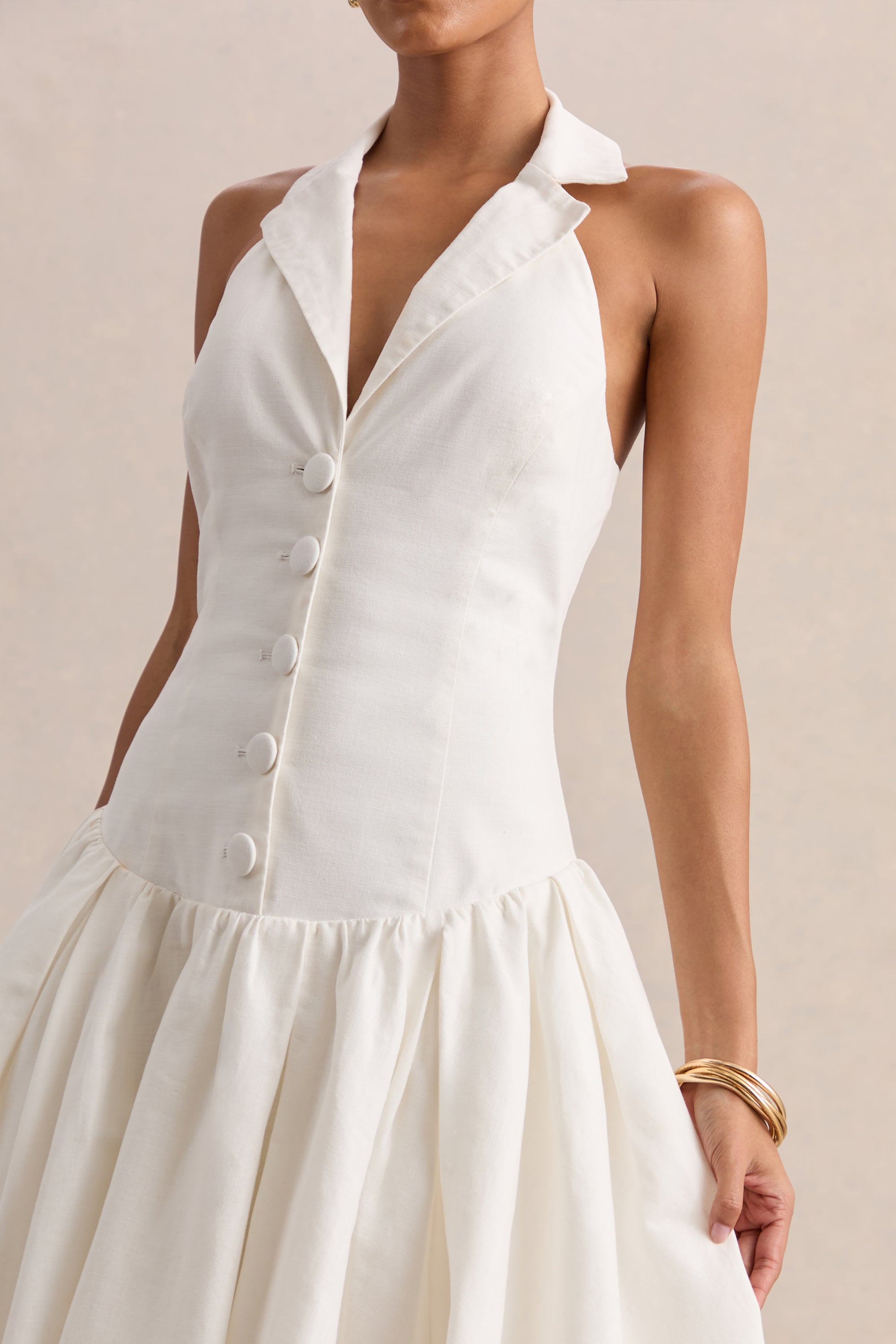 drop waist midi dress white White Textured Drop Waist Midi Dress