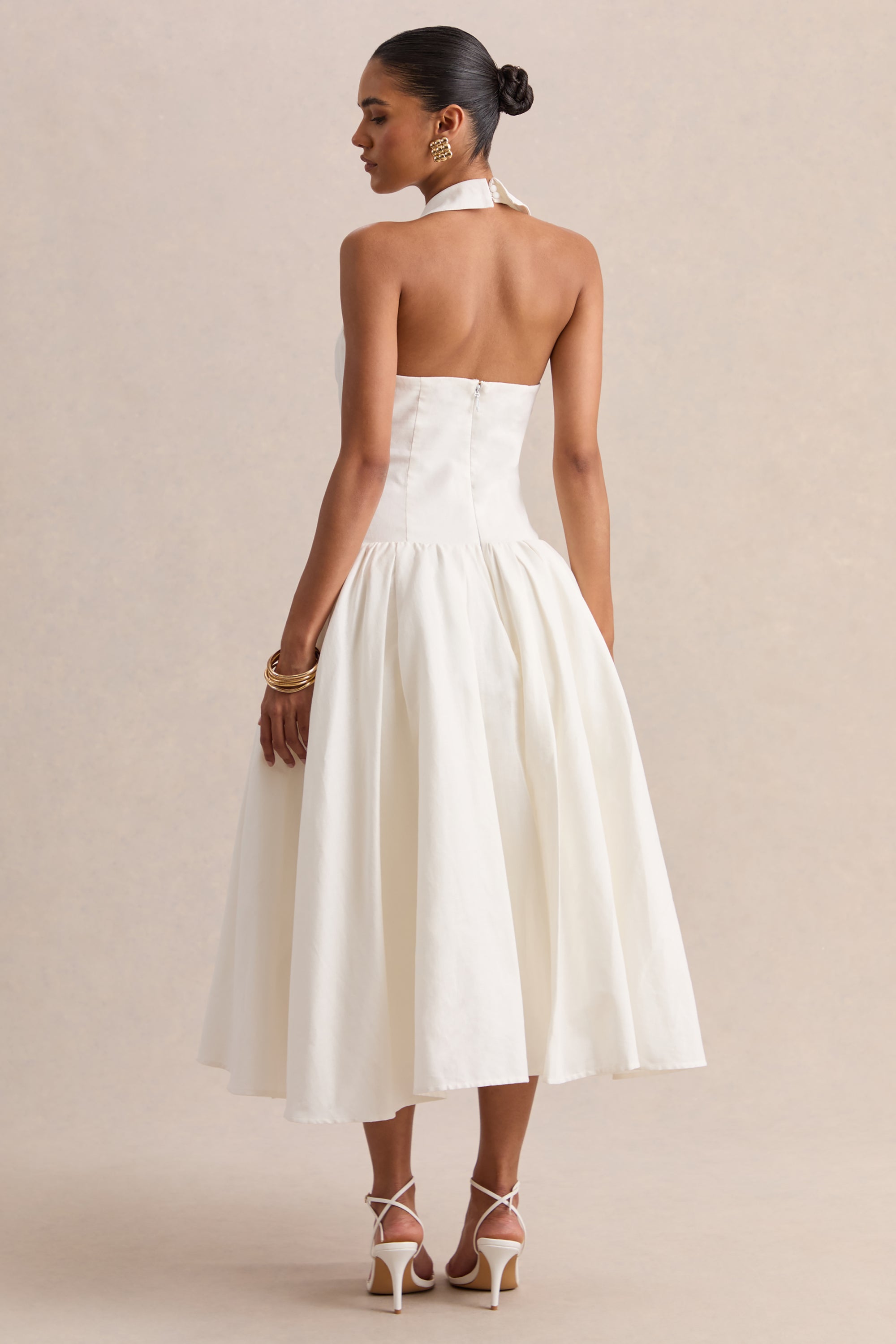 ella white off shoulder formal dress As seen on you