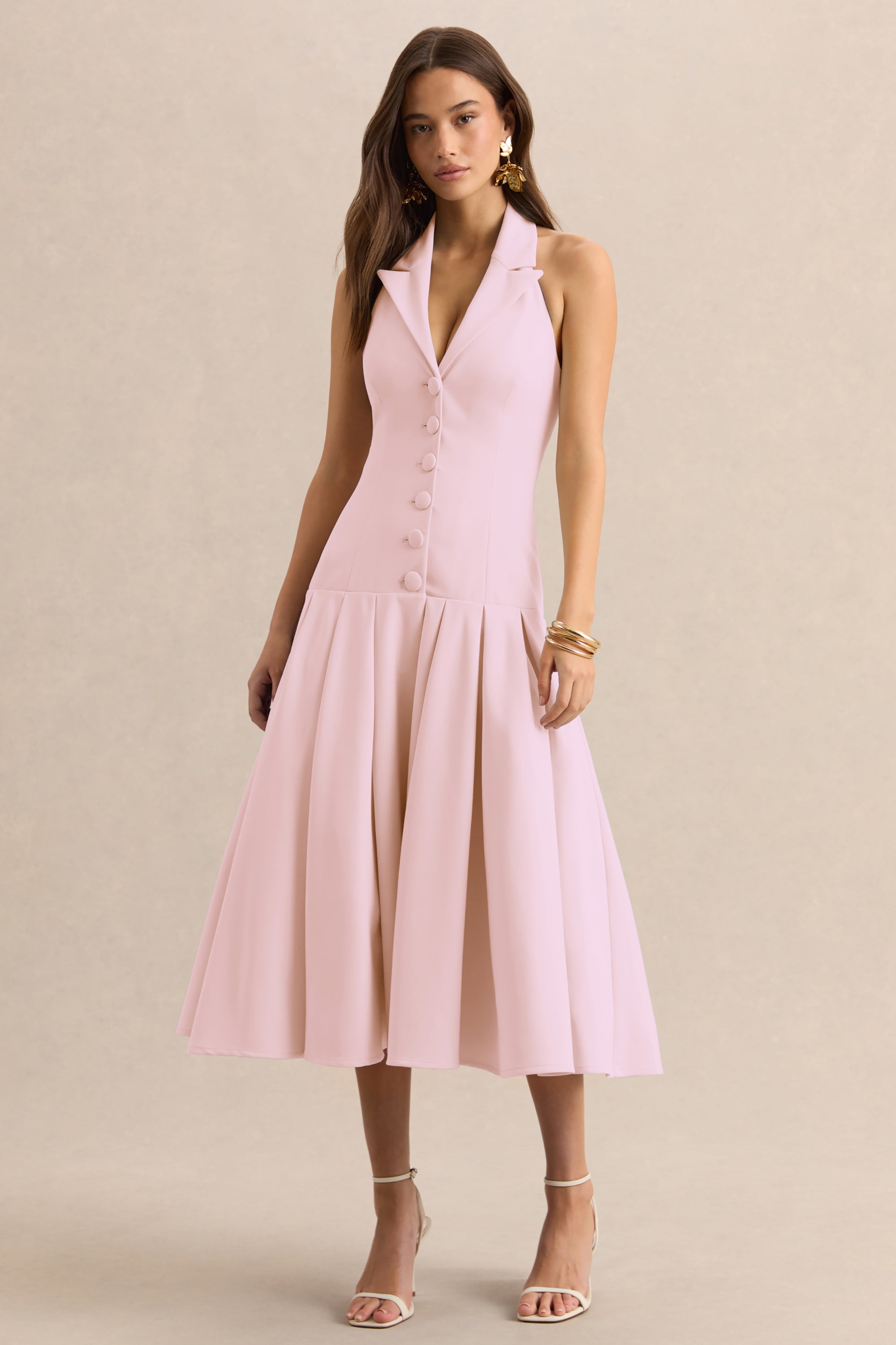 light pink drop waist maxi dress Nadiane Midi Dress