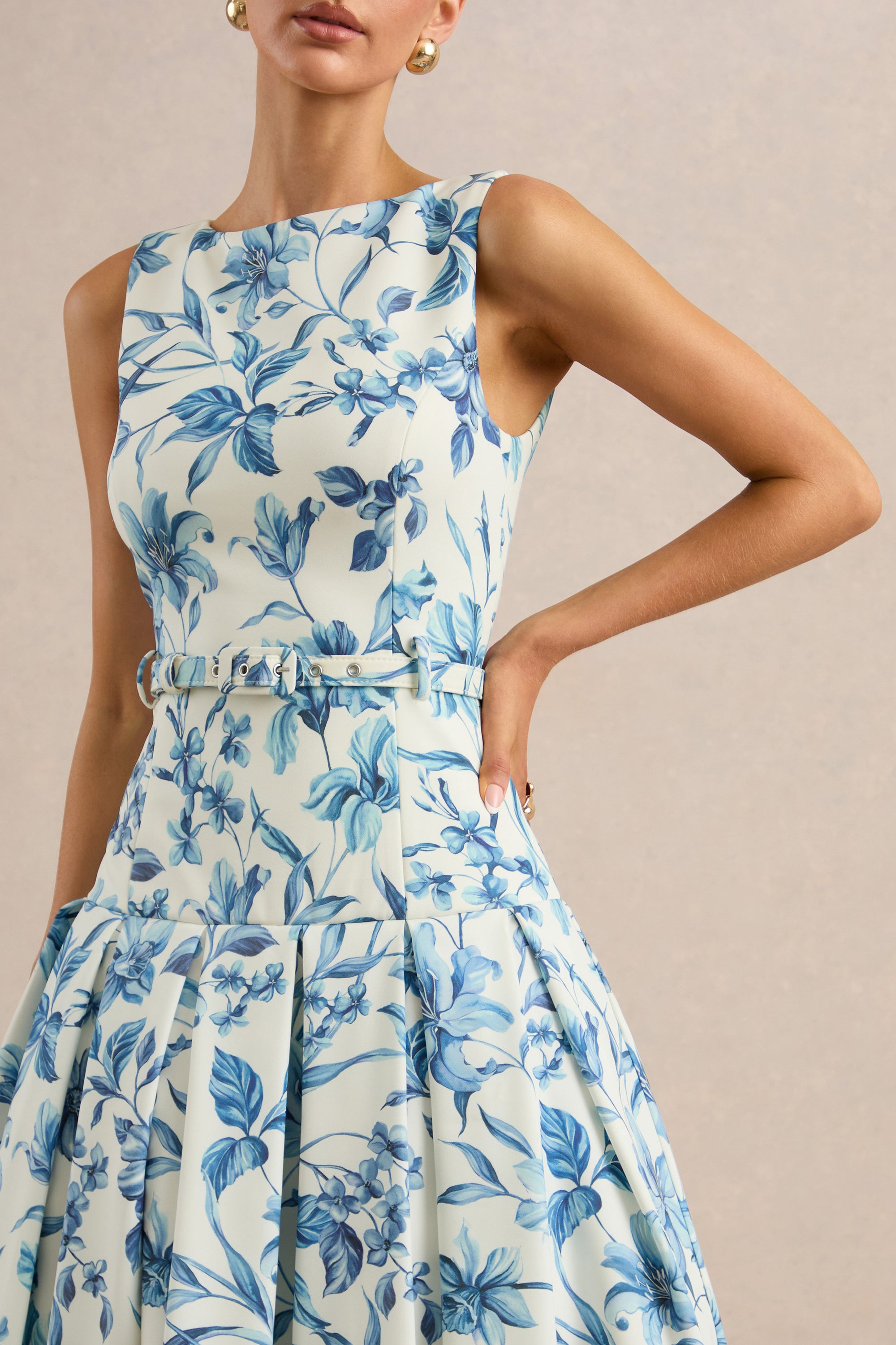 ECM_HR_CL137195110 - Sunnira _ Blue Porcelain Print Boat-Neck Midi Dress With Drop-Waist 3.jpg
