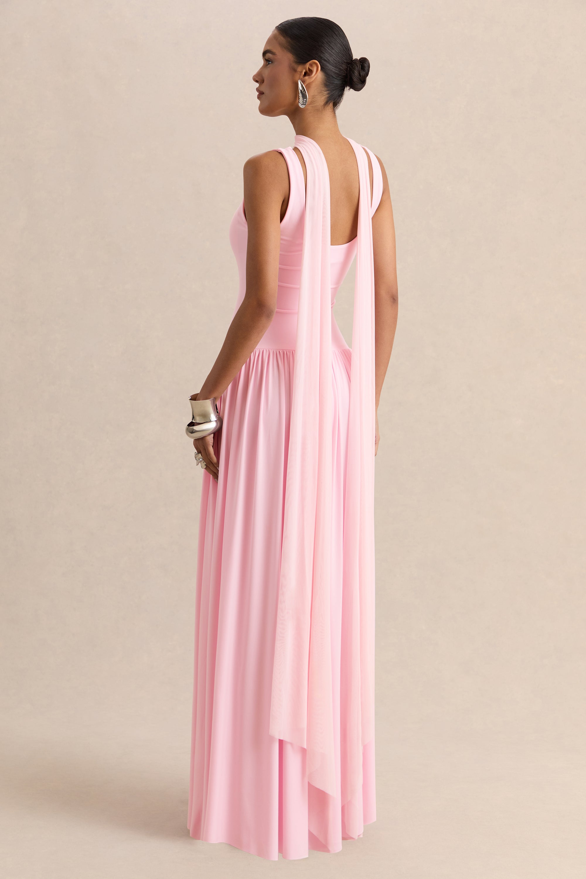 pink dress scarf Neck Scarf Black