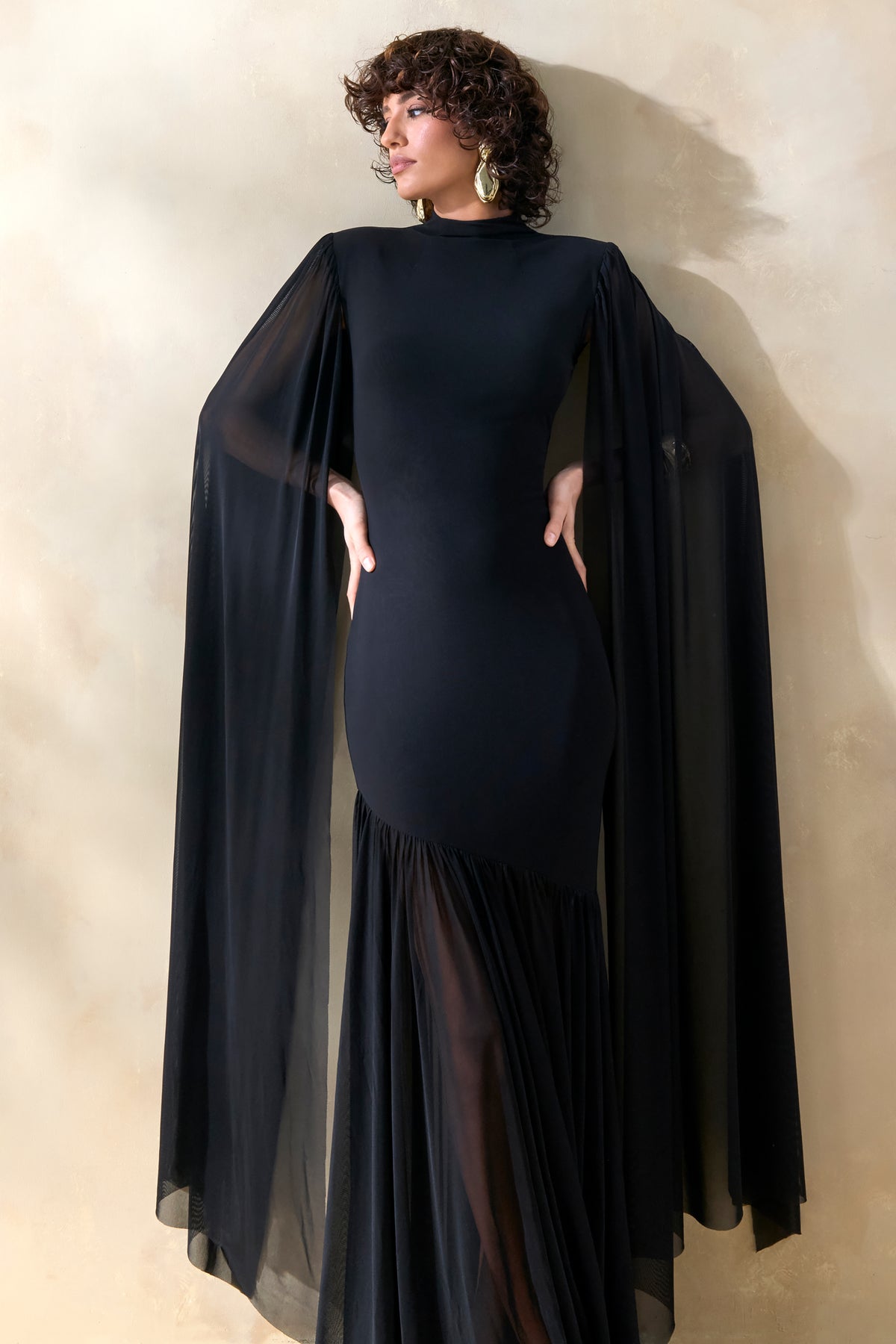ECM_HR_CL137213001---Chantelle-_-Black-High-Neck-Maxi-Dress-With-Drop-Waist-And-Cape-Sleeves-2.jpg