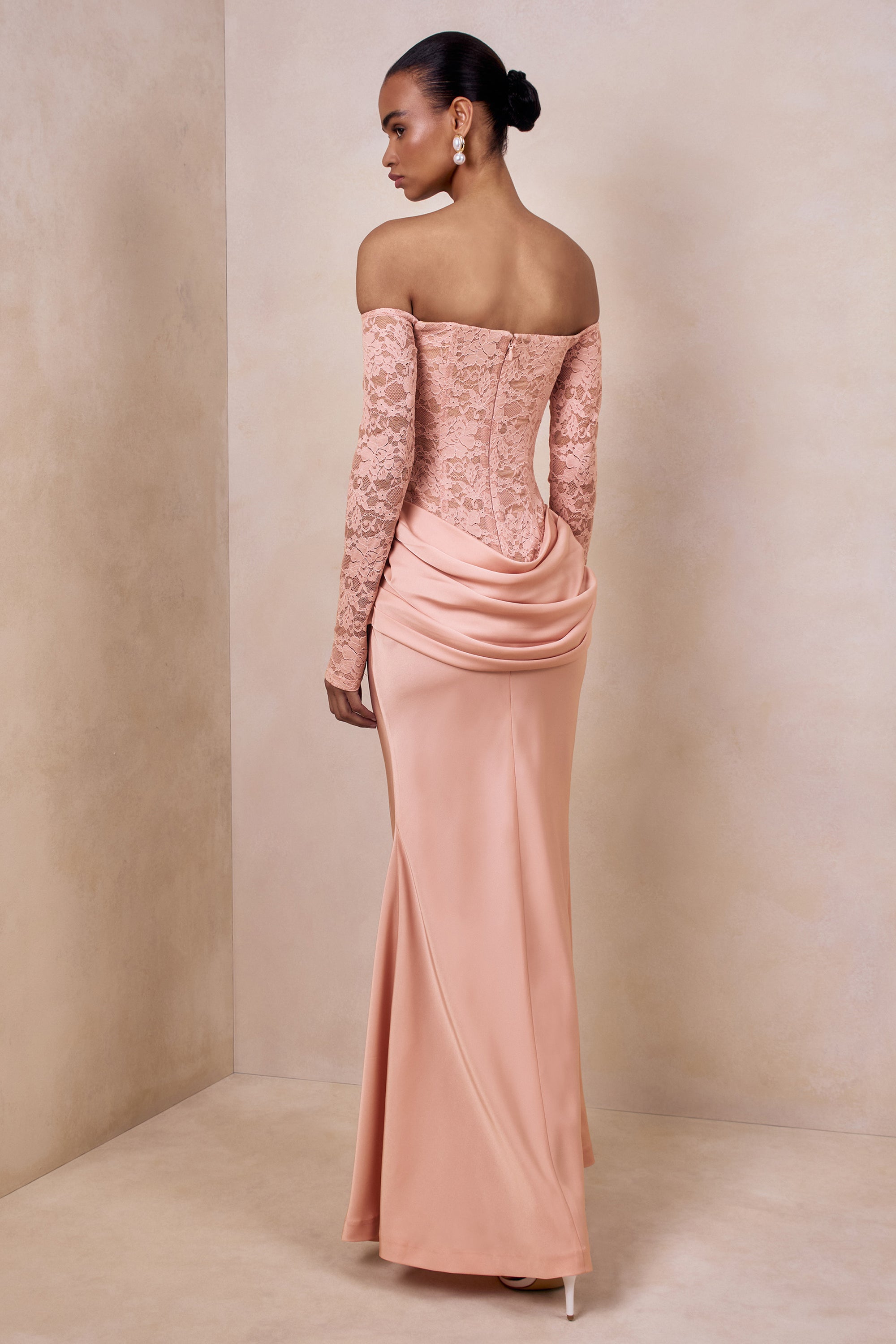 pink lace maxi dress & Beads balloon sleeve ruffle in floral Meet Ruby Rinna | PINK Lace And