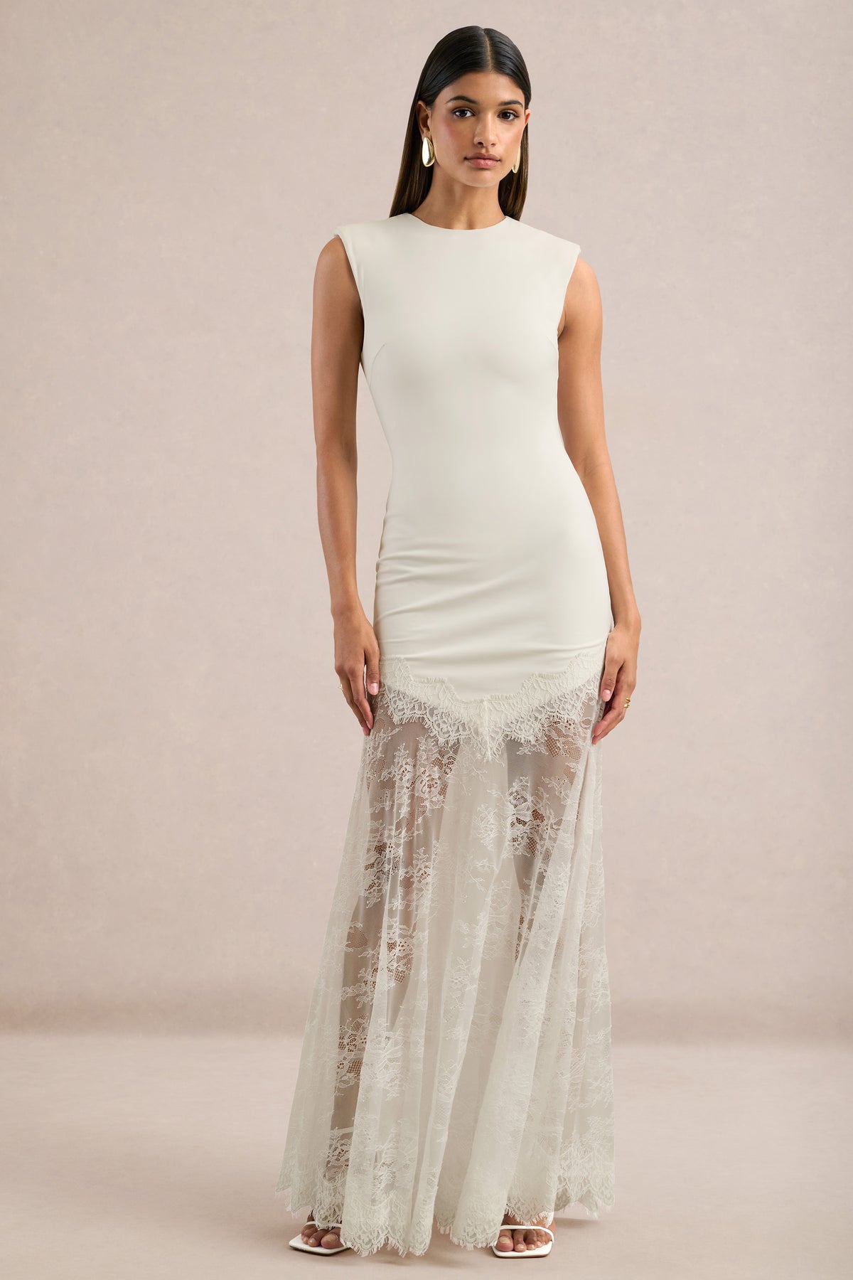 ECM_HR_CL137240110 - Fianna _ White Sleeveless Fitted Maxi Dress with Sheer Lace Skirt1.jpg