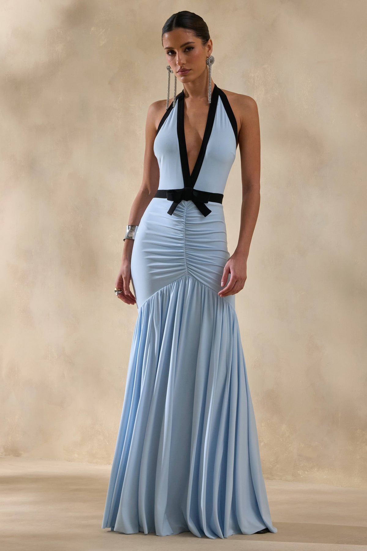 black halter neck prom dress Jewel Halter Neck Maxi Dress