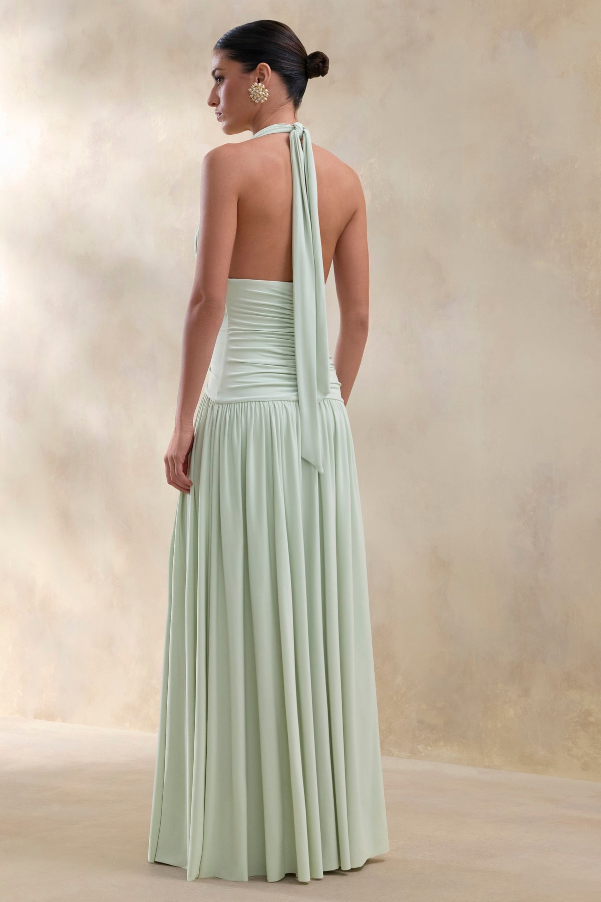 ECM_HR_CL137280032 - Bettina _ Sage Plunge-Neck Maxi Dress With Gathered-Detailing 2.jpg