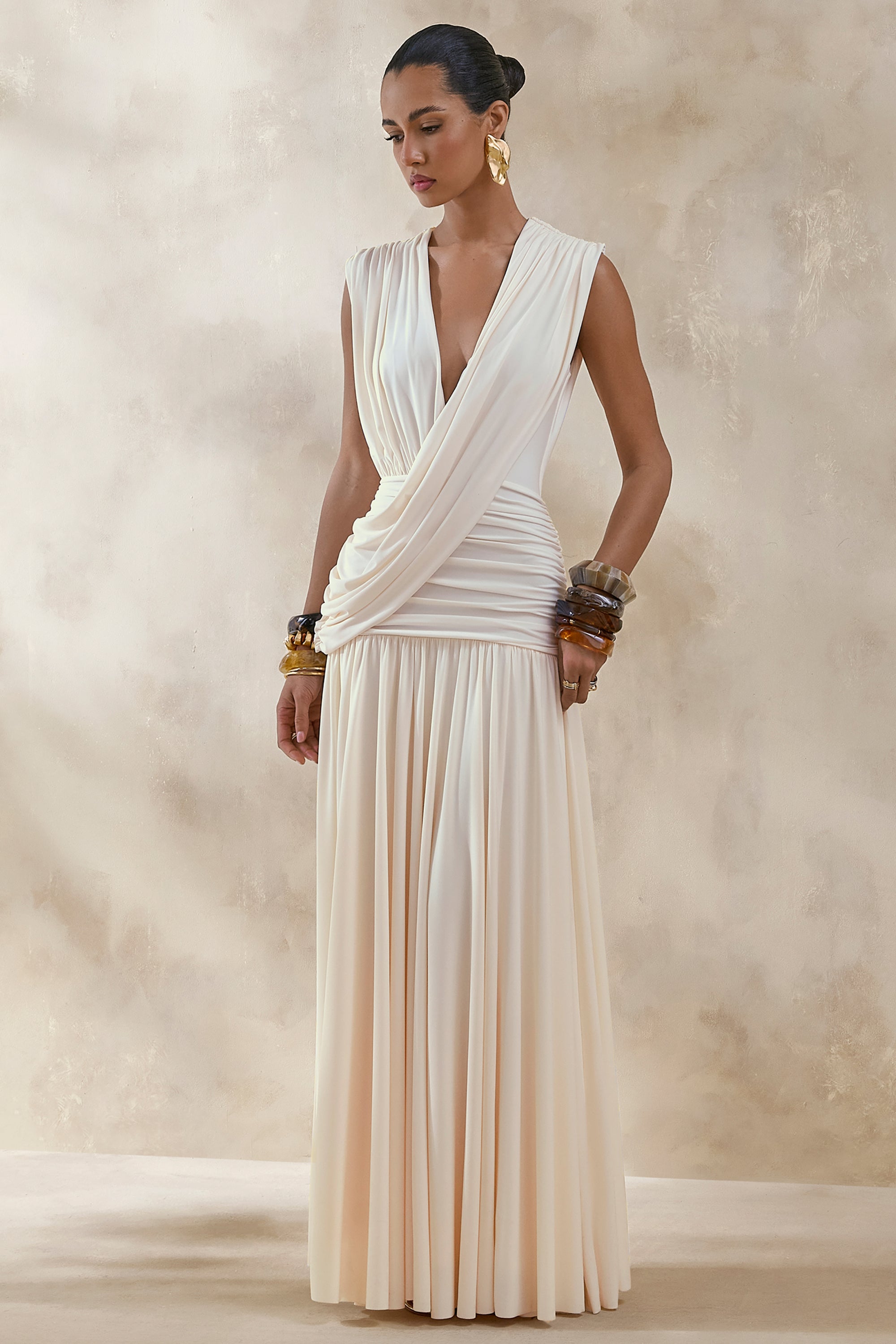 dilone dress in cream ASTR The Label Dilone Dress