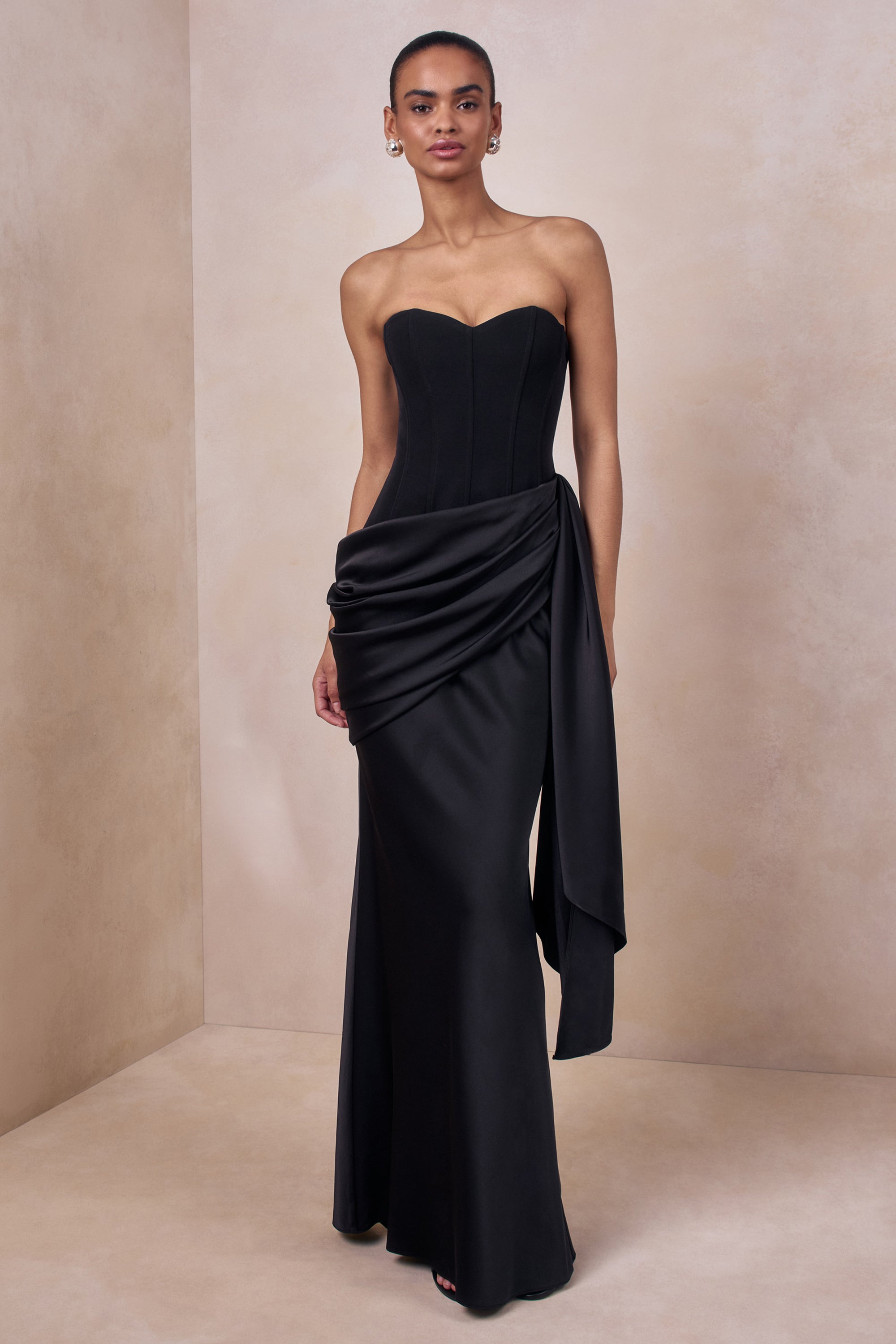 lulah drape maxi dress fitted lace wedding dress Lulah Drape Maxi Dress