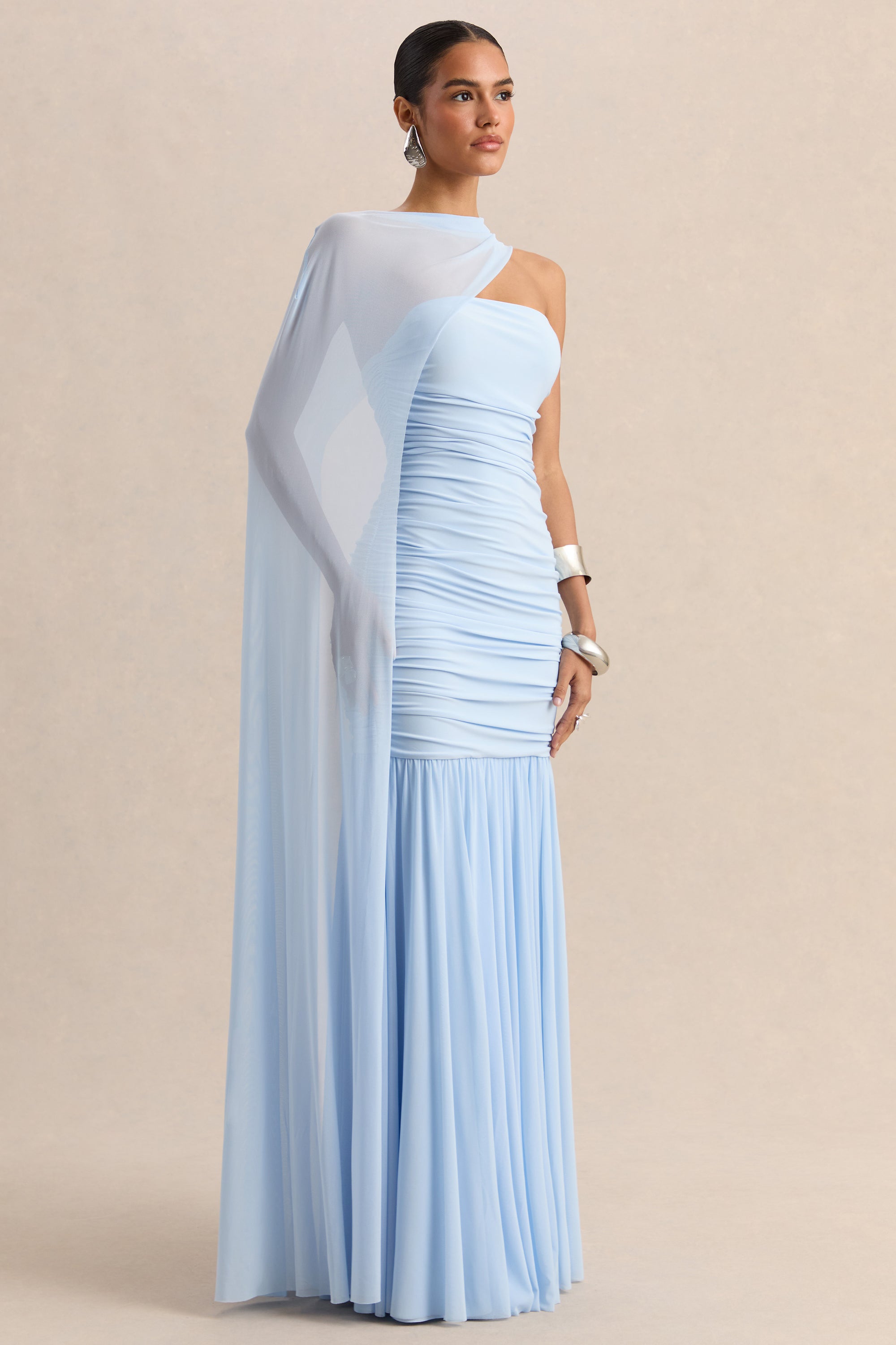 ECM_HR_CL1CL137316016 - Ivanka - Powder Blue Bandeau Maxi Dress With Cape Sleeve 02.jpg