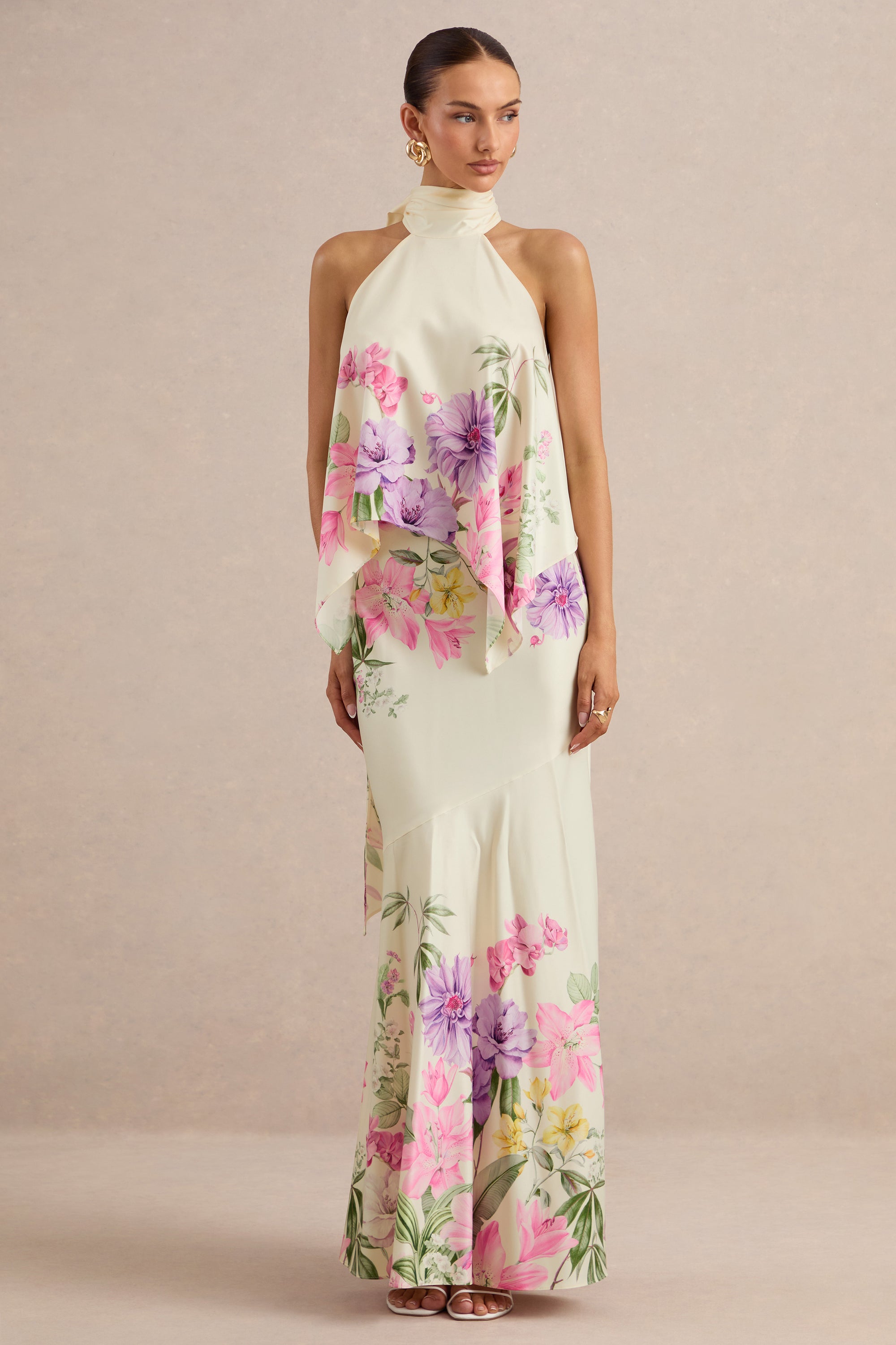 CL137321111 - Sancelle _ Cream Border Floral Print Matte Satin Halter-Neck Top0.jpg
