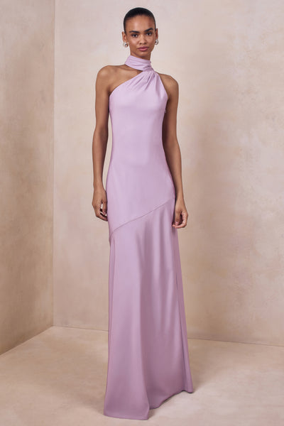 lavender satin maxi dress Cara Shoulder Maxi Dress ProductID: 120684 Case Pieces:Dresser, Mirror & 2 Nightstands Sienna White and Pink