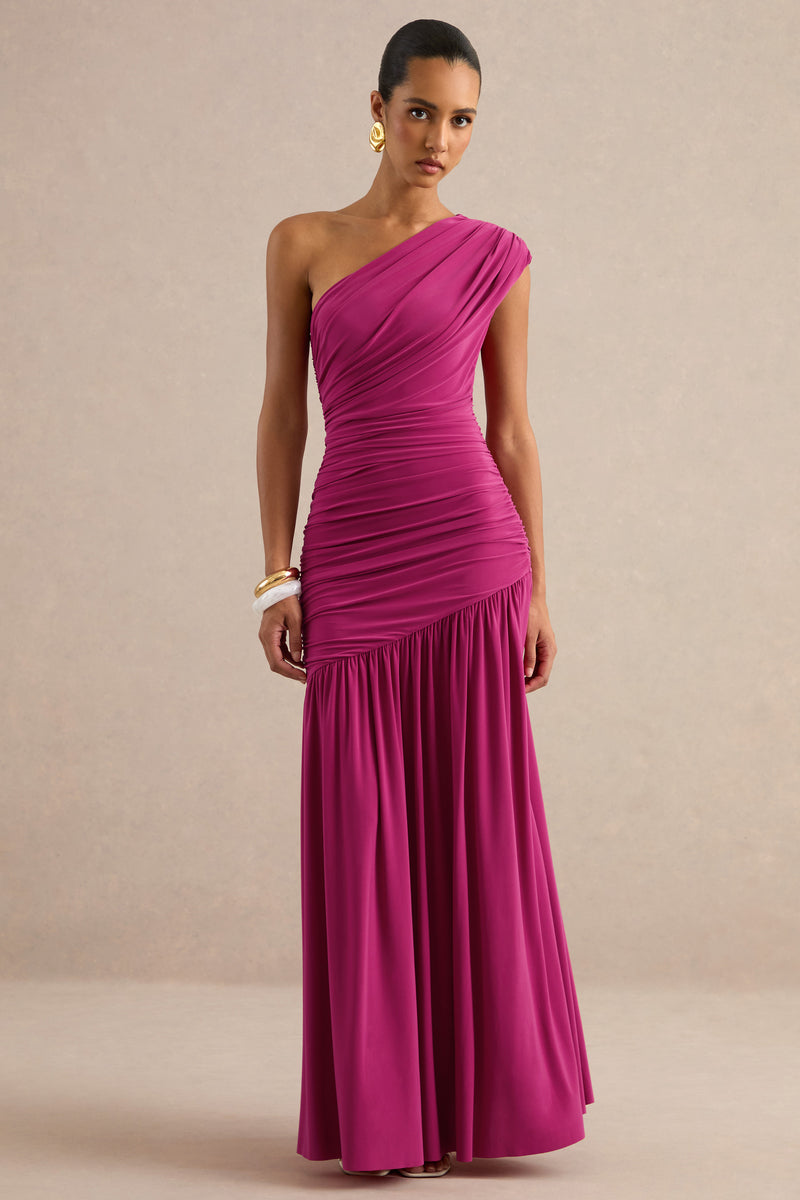 ECM_HR_CL137331080 - Alaya _ Hot Pink Asymmetric-Neck Maxi Dress With Drop-Waist 0.jpg
