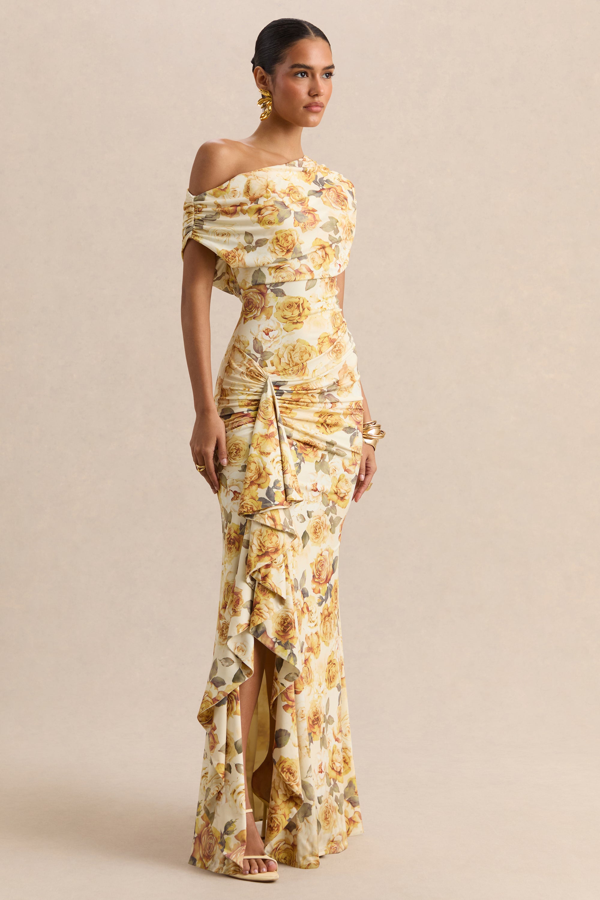 neon rose lemon dress Neon Rose Plus open back midi tiered smock dress in lemon fruit print