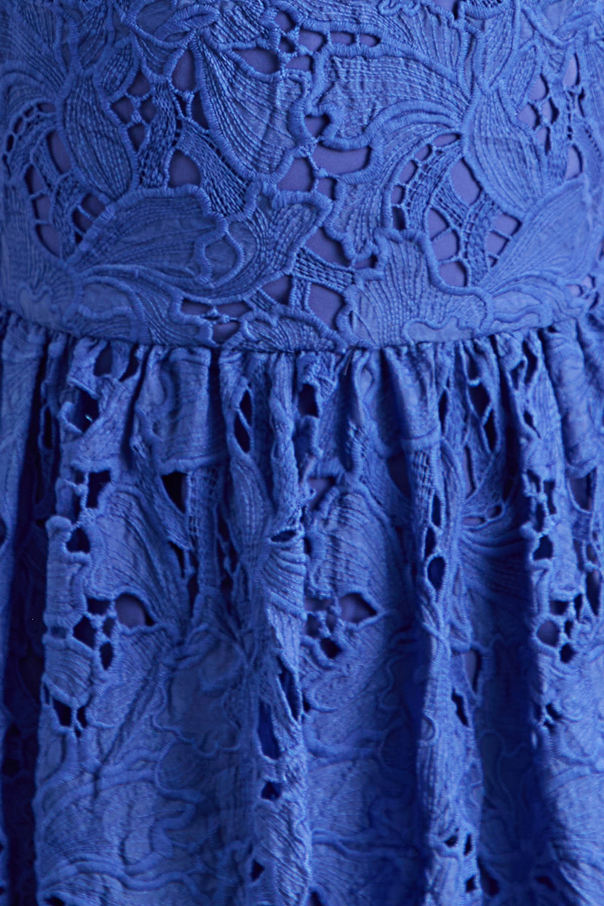 Indiana Dark Blue Broderie Halter-Neck Maxi Dress  Club L London - USA