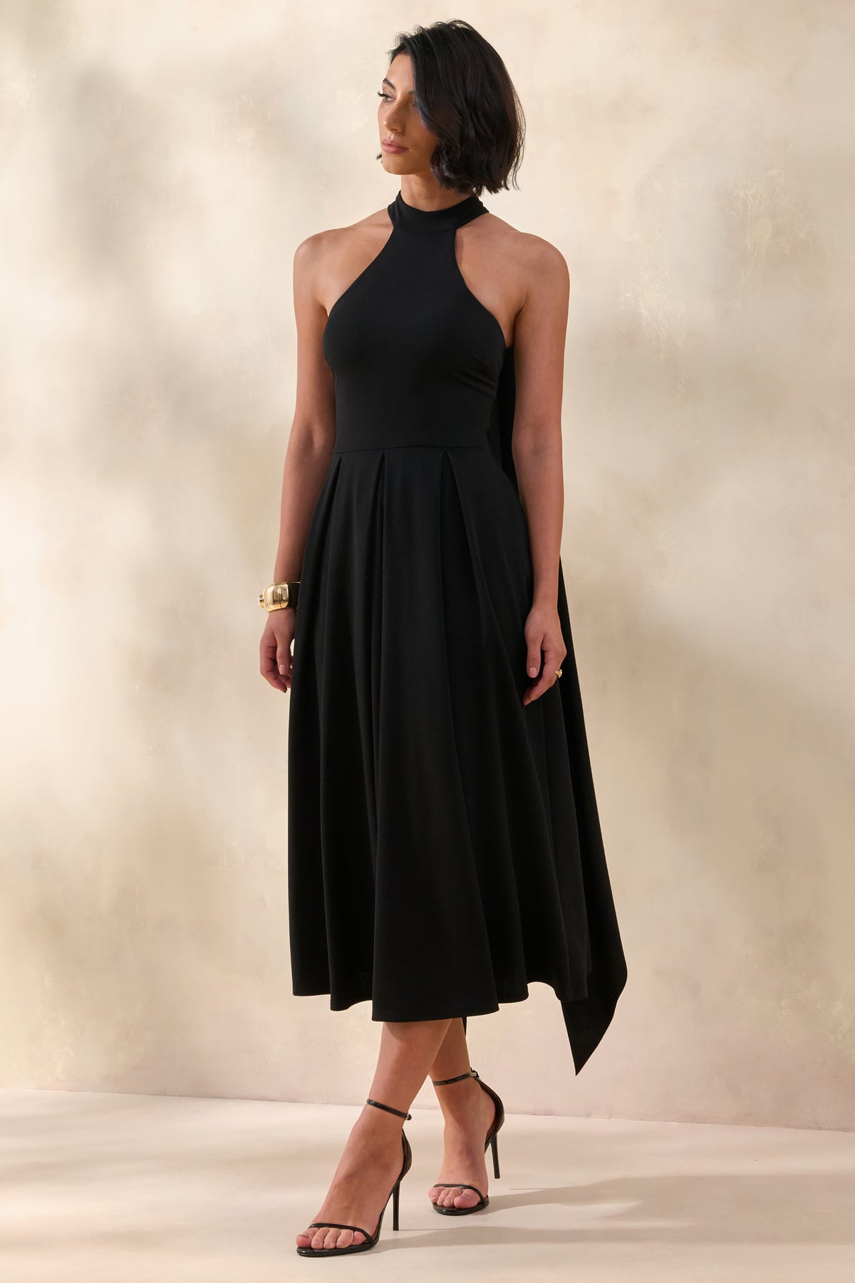 Rhode Black Halter-Neck Midi Dress Club L London - USA Rhode Black Halter-Neck Midi Dress Club L London - USA
