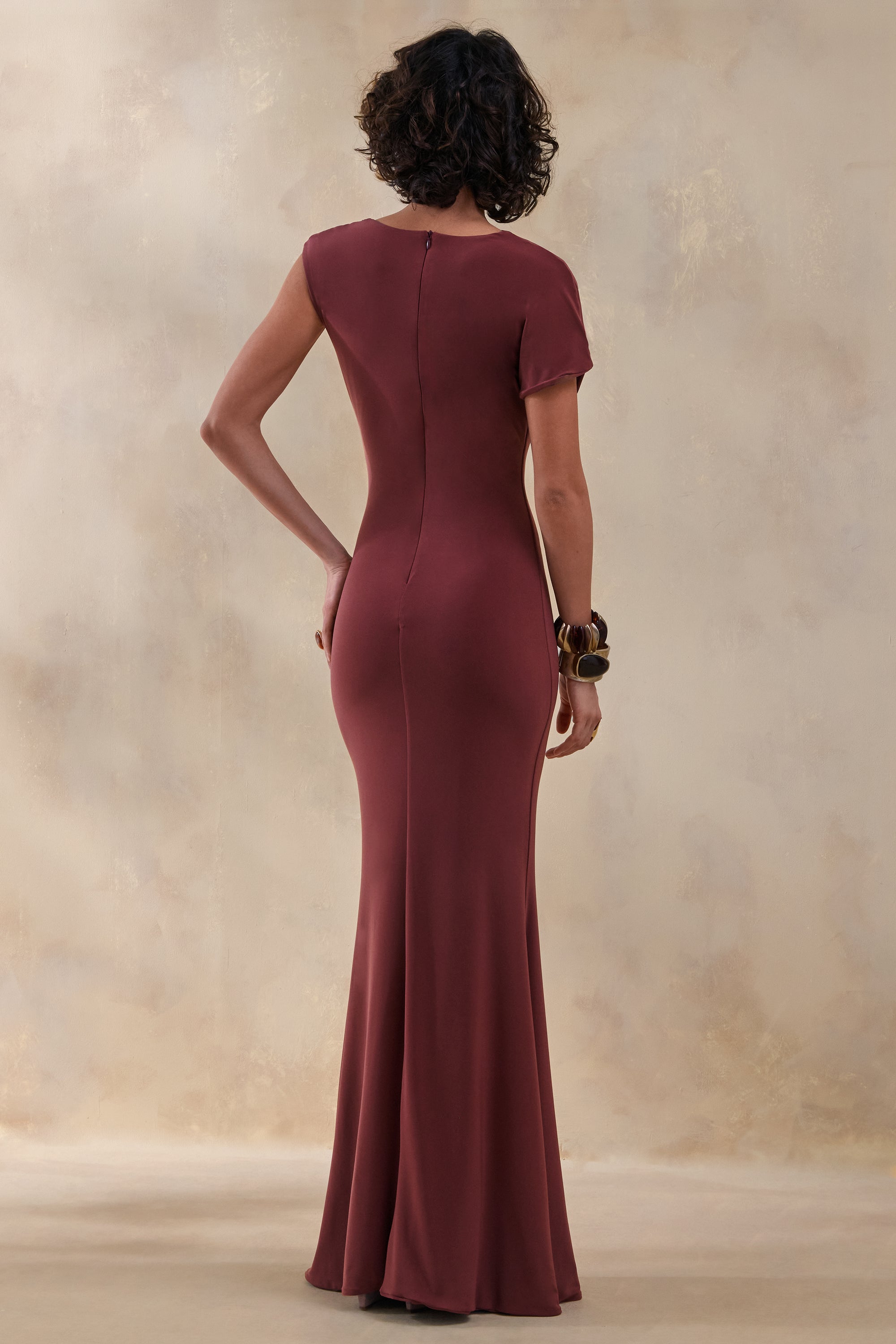 ECM_HR_CL137523021 - Blaire | Brown Asymmetric-Neck Maxi Dress With Gold-Detailing 2.jpg