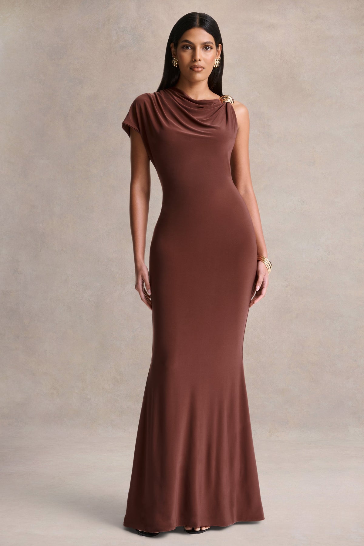 CL13752302106_HR_CL137523021_-_Blaire___Brown_Asymmetric-Neck_Maxi_Dress_With_Gold-Detailing_02__2