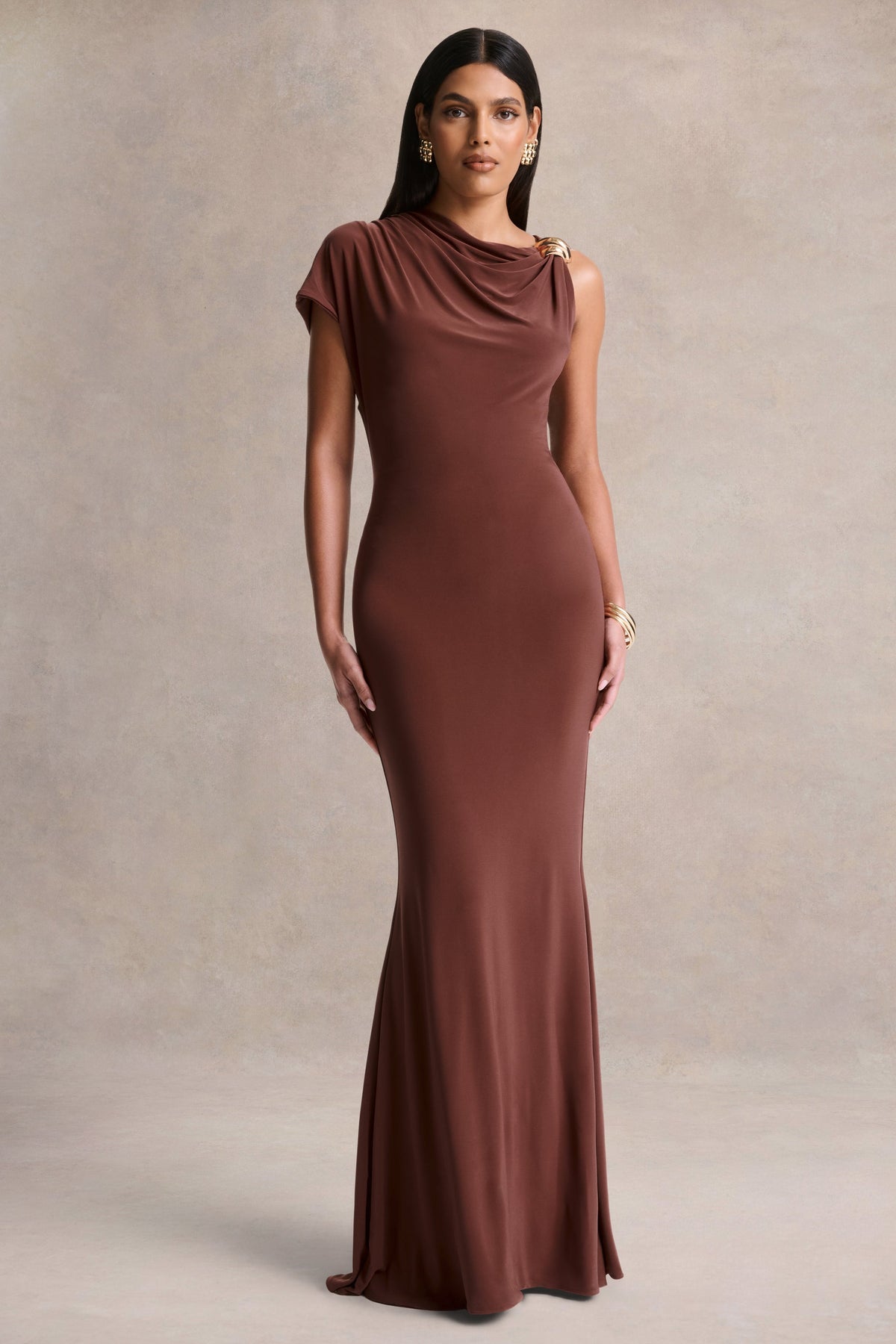 CL13752302106_HR_CL137523021_-_Blaire___Brown_Asymmetric-Neck_Maxi_Dress_With_Gold-Detailing_03__2