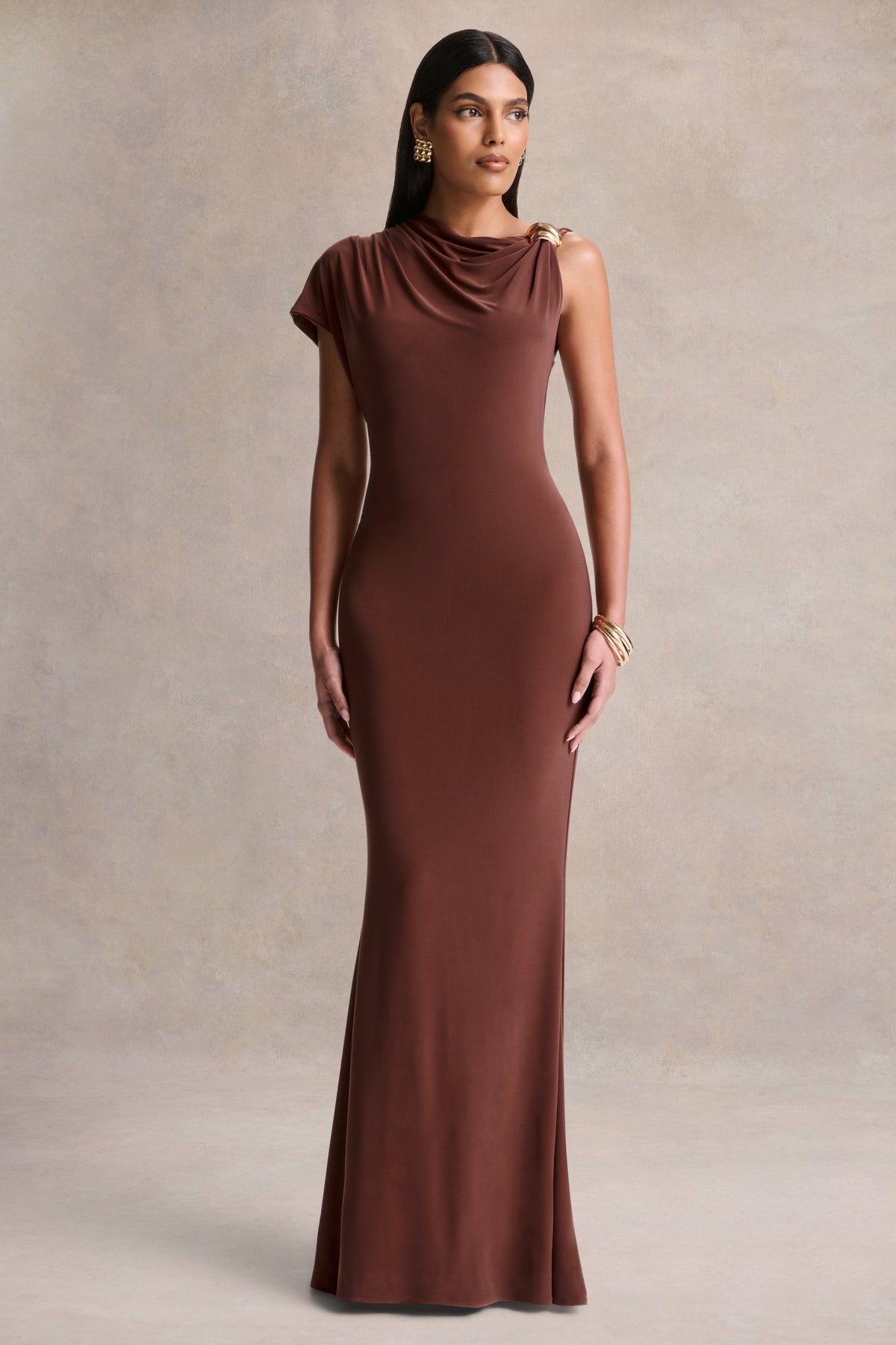CL13752302106_HR_CL137523021_-_Blaire___Brown_Asymmetric-Neck_Maxi_Dress_With_Gold-Detailing_04__2