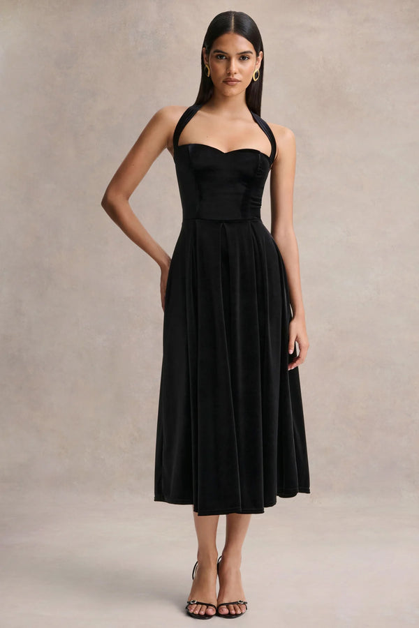 bloomingdales long formal dresses Shiny Sequins Sweetheart Neck Black Long Prom Dresses, Open Back Black –  Lwt Dress main image 1