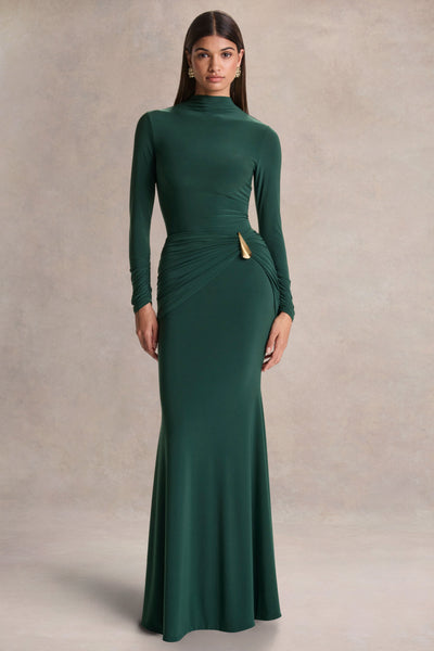 green long sleeve dress amazon US 2 / DARK casual green long sleeve dress