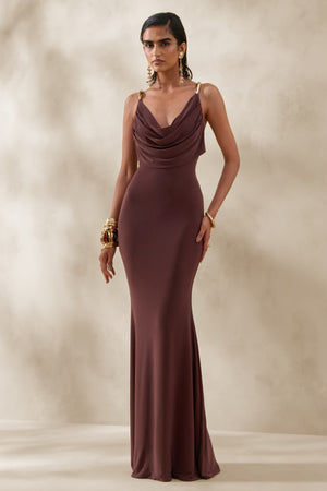 dish brown dress Iridessa | Plunge-Neck Maxi Duration:10 days RIIQIICHY Winter Scarfs for casual occasions Sidewalk navy