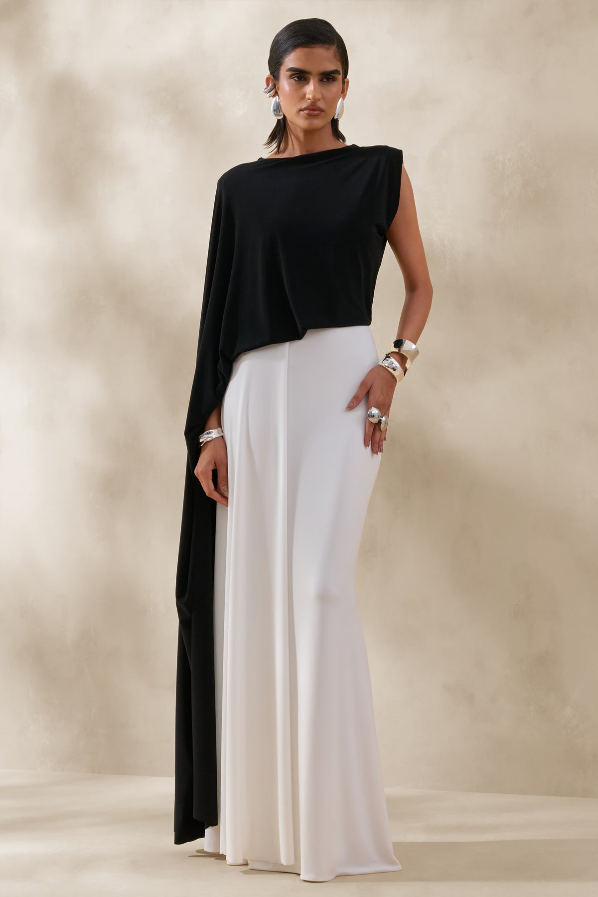 club london cape dress Buy Club L London Blue Magdelena Asymmetric Cape Maxi Dress from the Next UK online shop