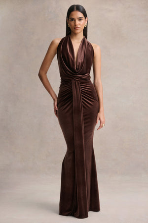 brown vinyl dress Reedition Vinyl Dress - Burgundy - 42