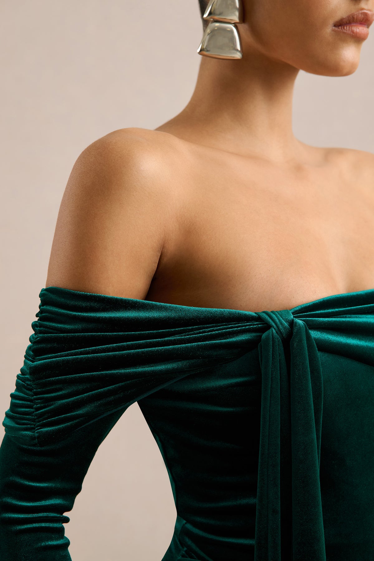 ECM_HR_CL137564030 - Jessara _ Bottle Green Bardot-Neck Maxi Dress With Knot-Details4.jpg