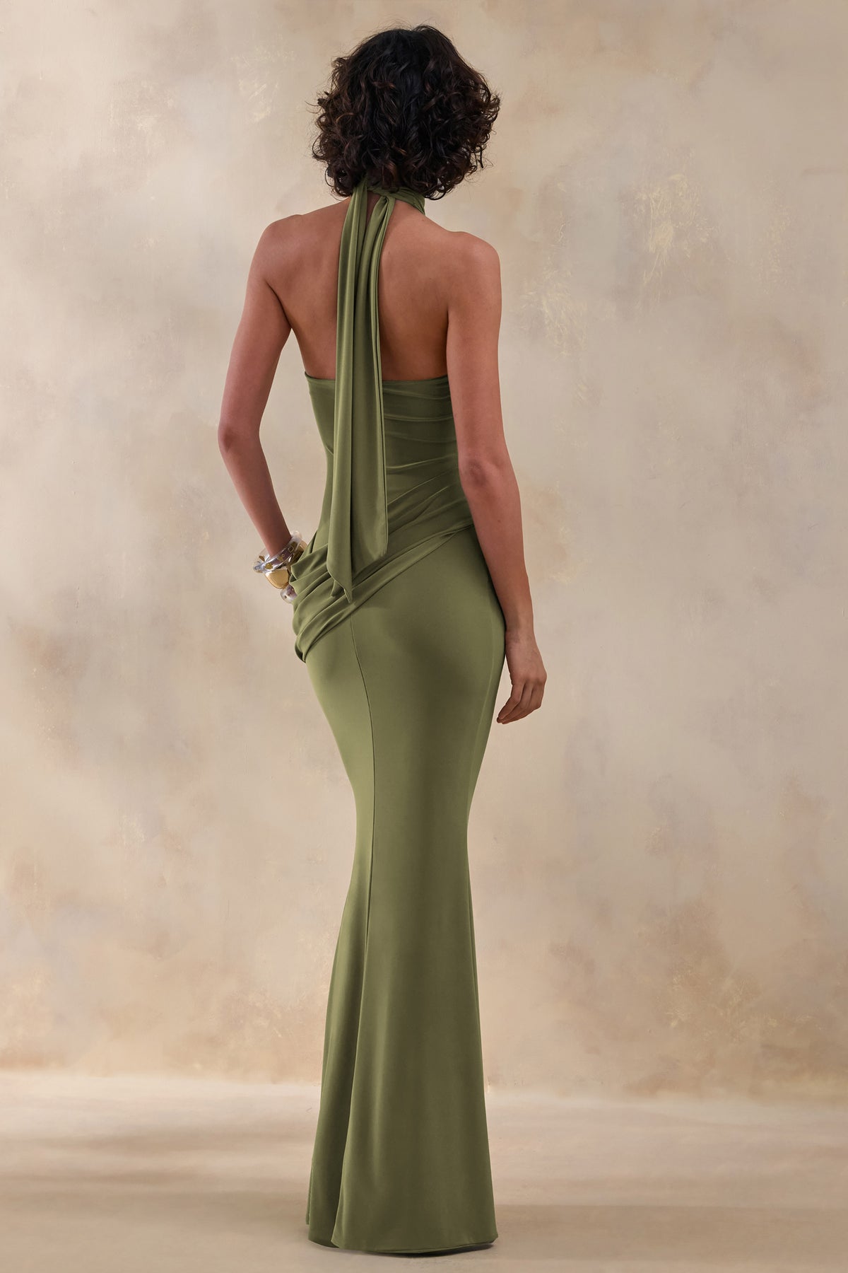 knee length dresses for ladies Lanai Embellished Backless Maxi Dress in White Leopard Hotfix