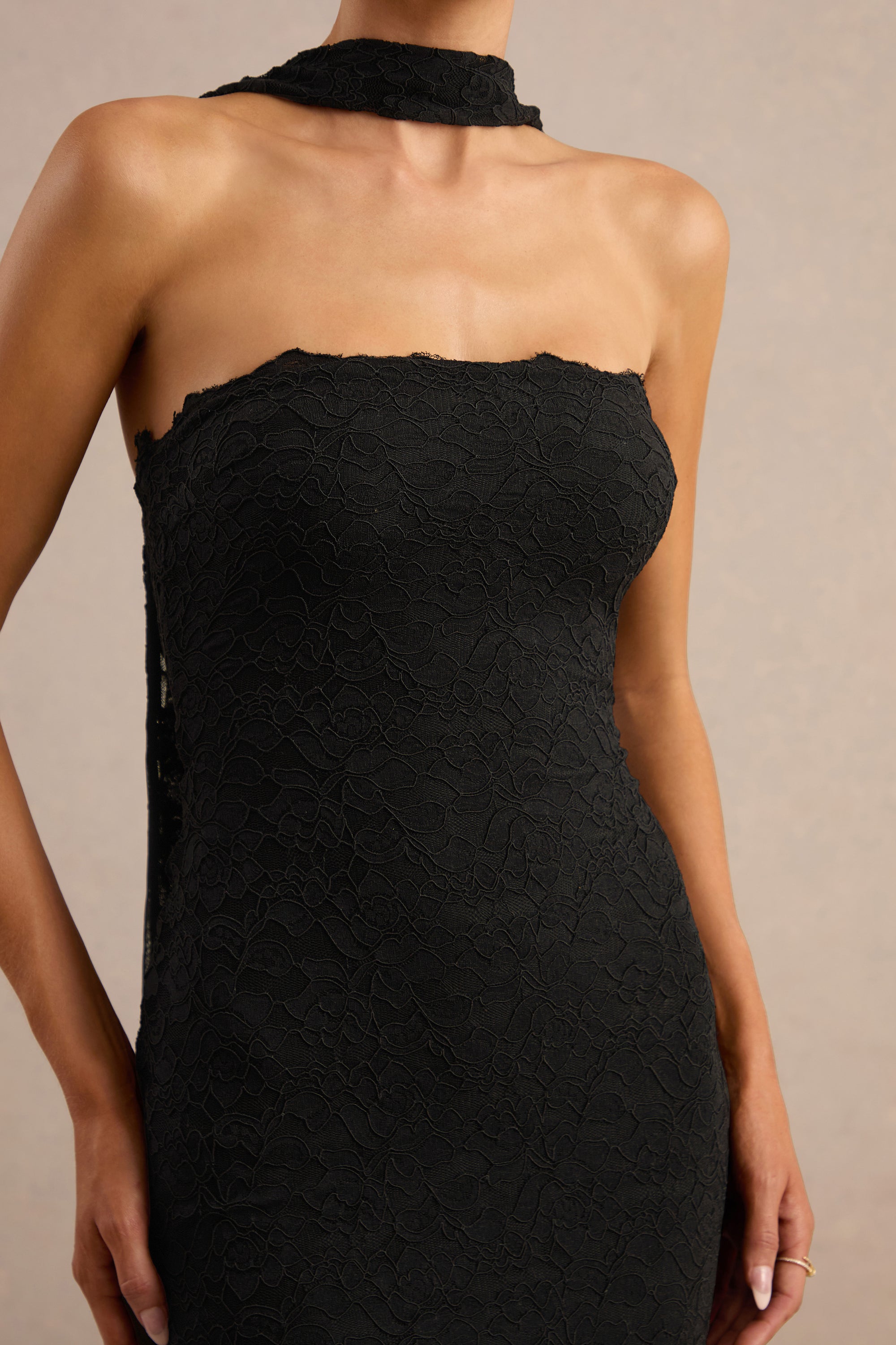 ECM_HR_CL137629001 - Rosaria _ Black Lace Bandeau Midi Dress With Scarf-Detail8.jpg