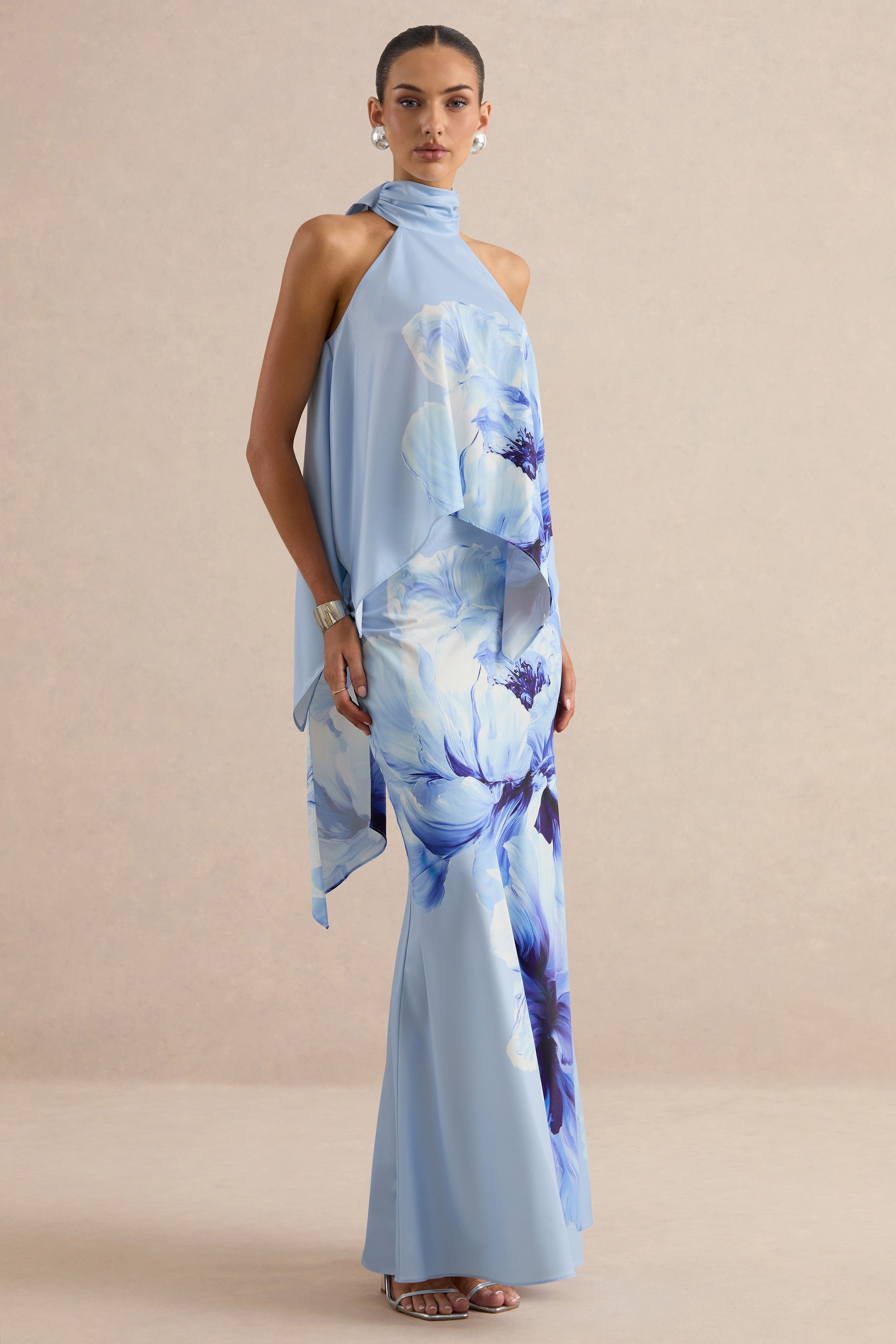 CL137649013 - Vayla | Blue Floral Print Matte Satin Asymmetric Drop-Waist Maxi Skirt  2.jpg