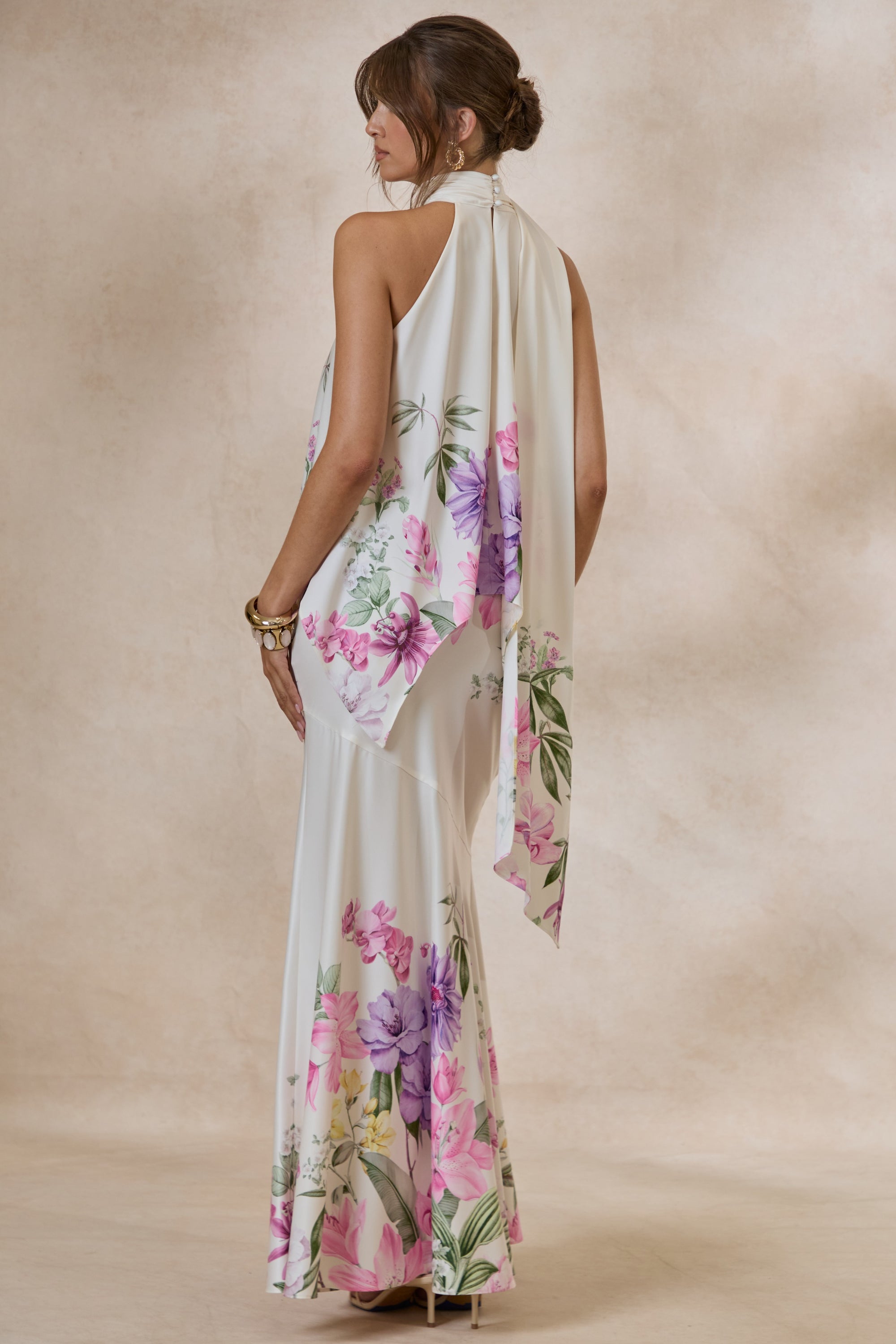 SANCELLE Vayla Cream Floral Print Matte Satin Asymmetric Drop-Waist Maxi Skirt COORD CL137649111 CL137321111 (4).jpg