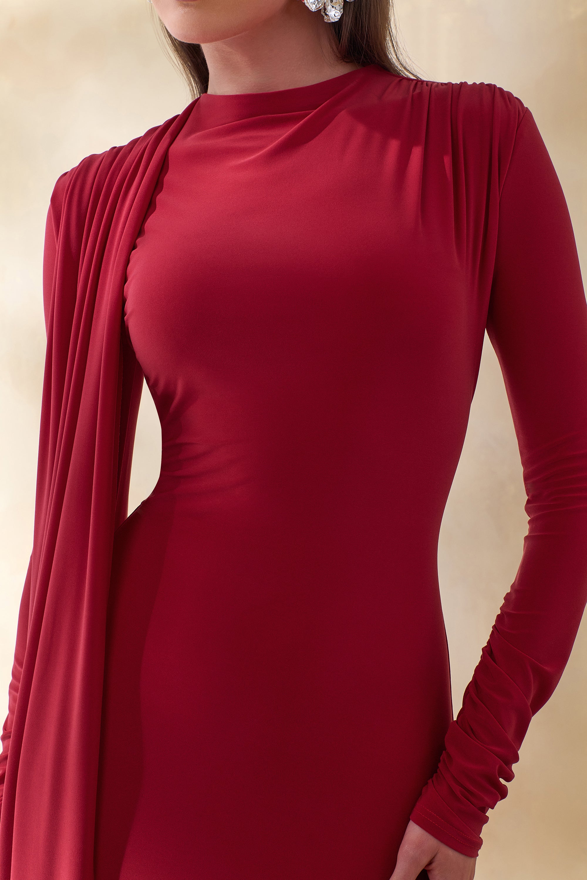 ECM_HR_CL137652100 Amaria _ Red High-Neck Maxi Dress With Sash-Detail 0.jpg