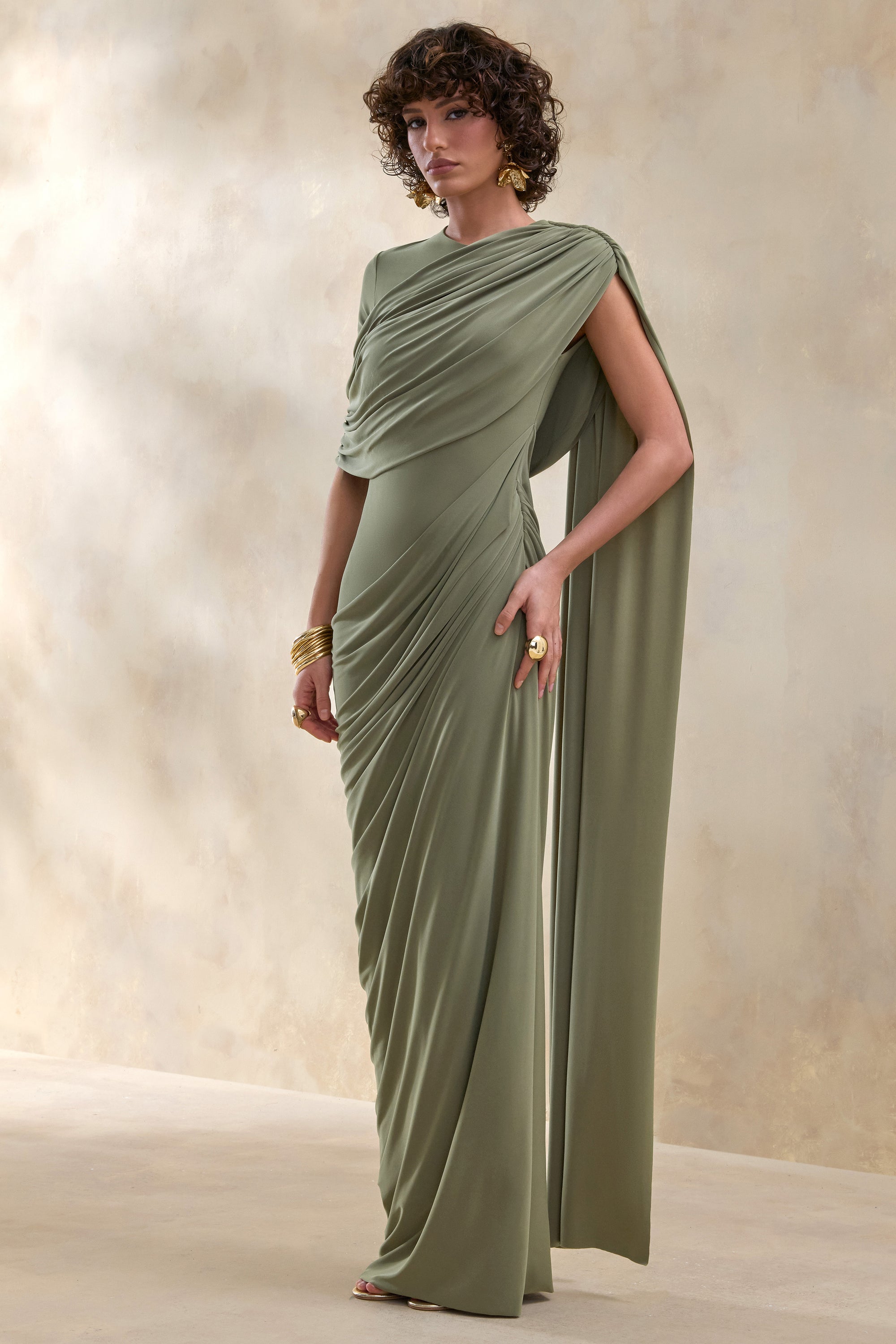 lost in paradise olive green maxi dress Estelle Maxi Dress