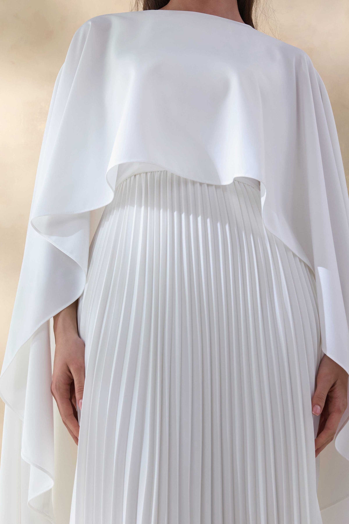 ECM_HR_CL137664111 - Loradia | Cream Satin Round-Neck Maxi Dress With Cape-Sleeves And Pleated-Skirt 0.jpg