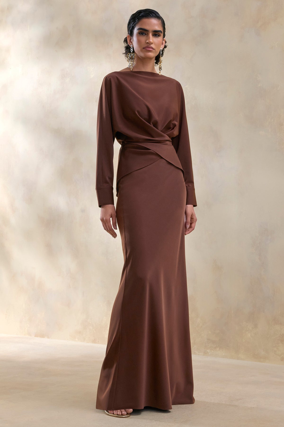 ECM_HR_CL137668022 - Elaria _ Brown Satin Maxi-Skirt 1.jpg