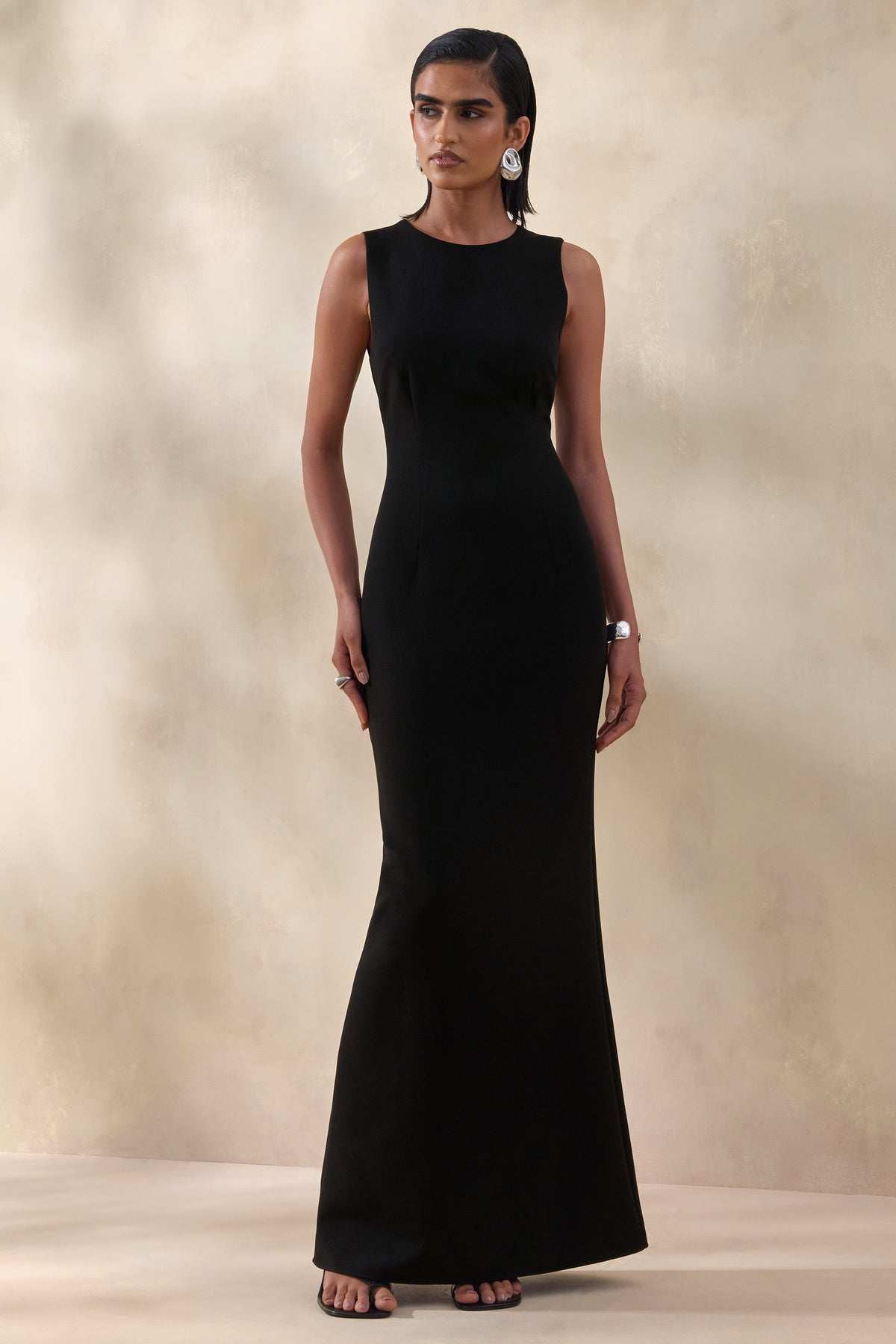 black high neck formal dress Astrelle Black High-Neck Maxi Dress – Club L London