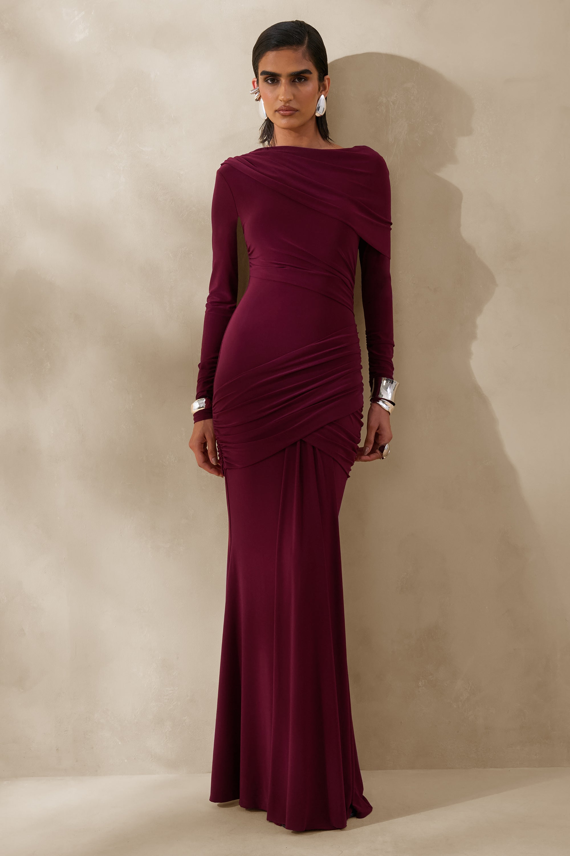 burgundy dresses on sale LaDivine CC489 Burgundy 6 Sale